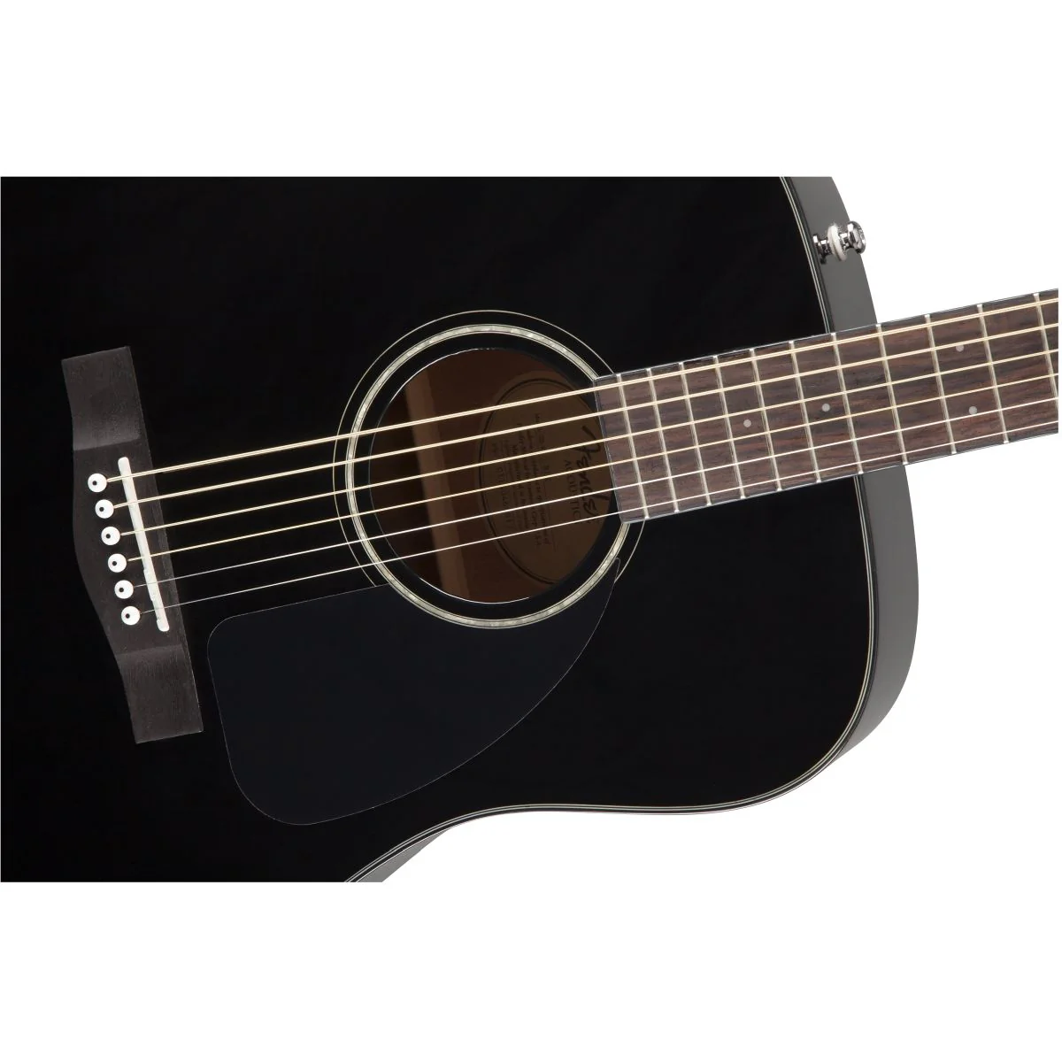 Fender CD-60 Dreadnought V3 Acoustic Guitar; Black with Case - Image 5