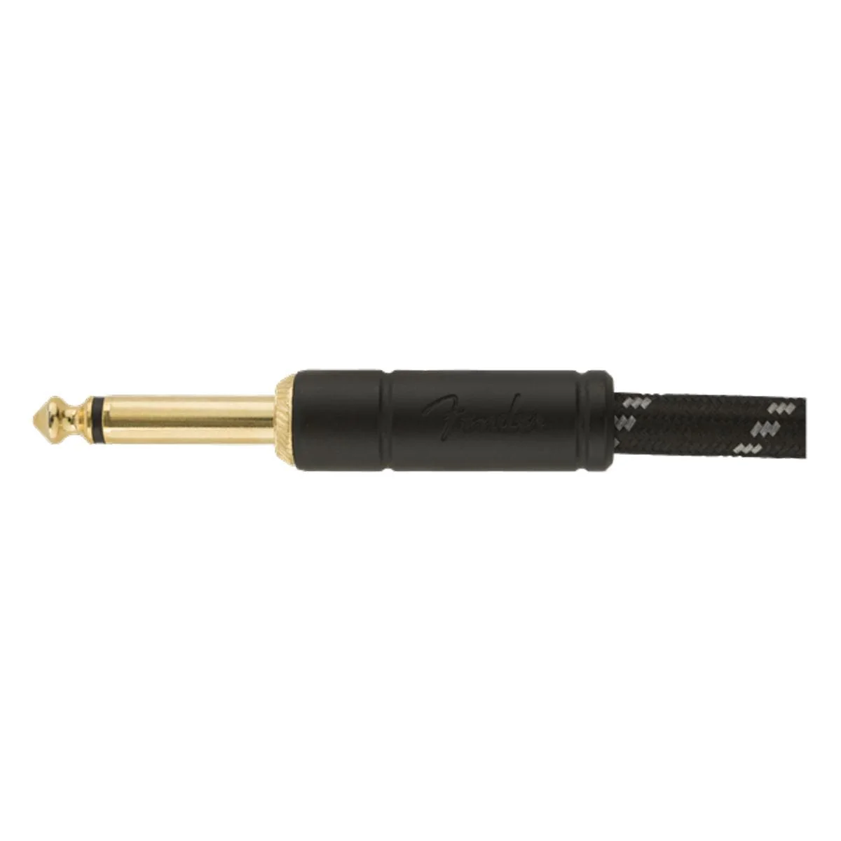 Fender Deluxe Series 10Ft Guitar Angle Straight Cable Black Tweed - Image 3