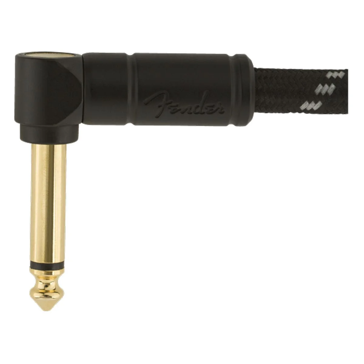 Fender Deluxe Series 18.6Ft Guitar Cable Angle Straight Black Tweed - Image 4