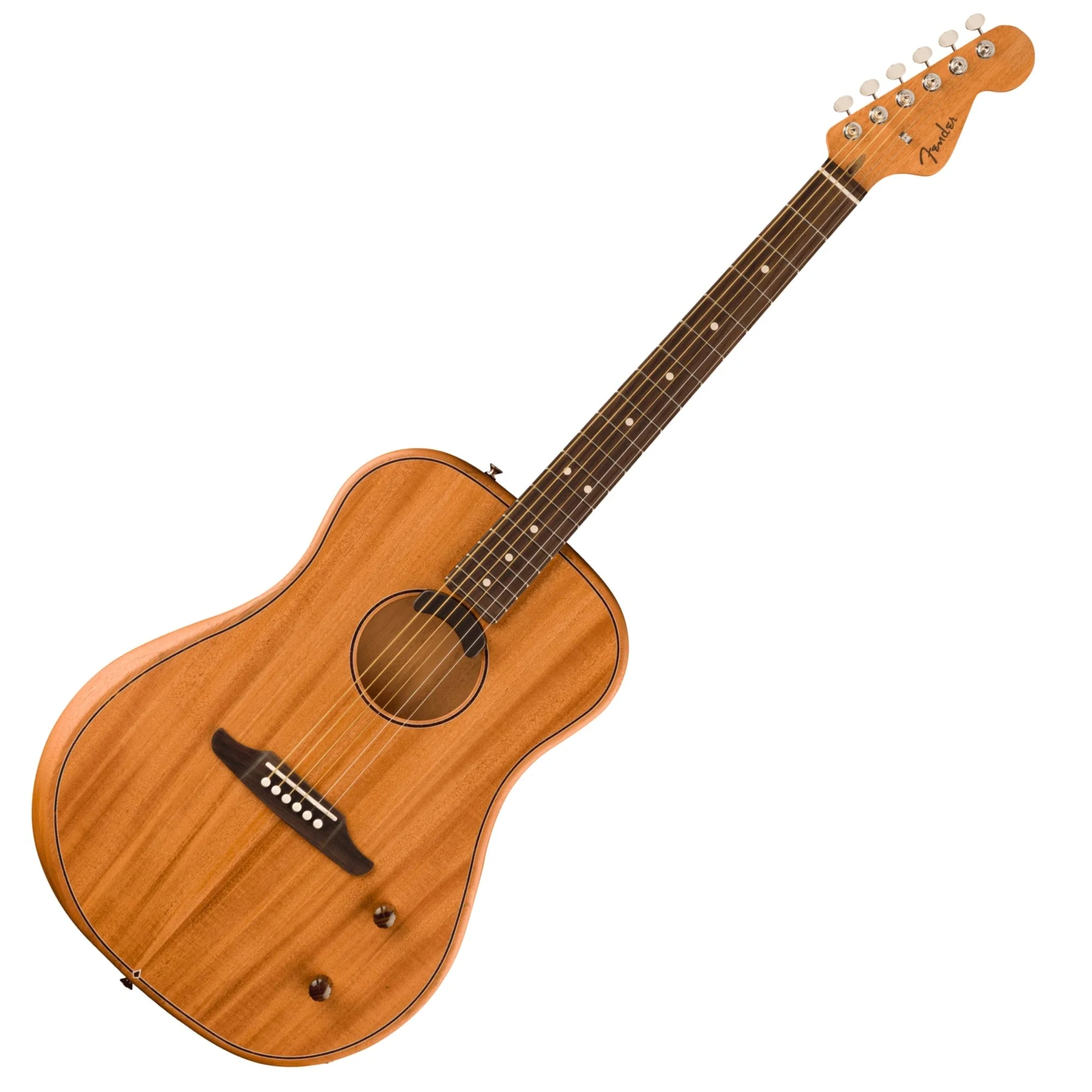 Fender Highway Series Dreadnought All Mahogany Thinline Electro Acoustic Guitar - Image 2