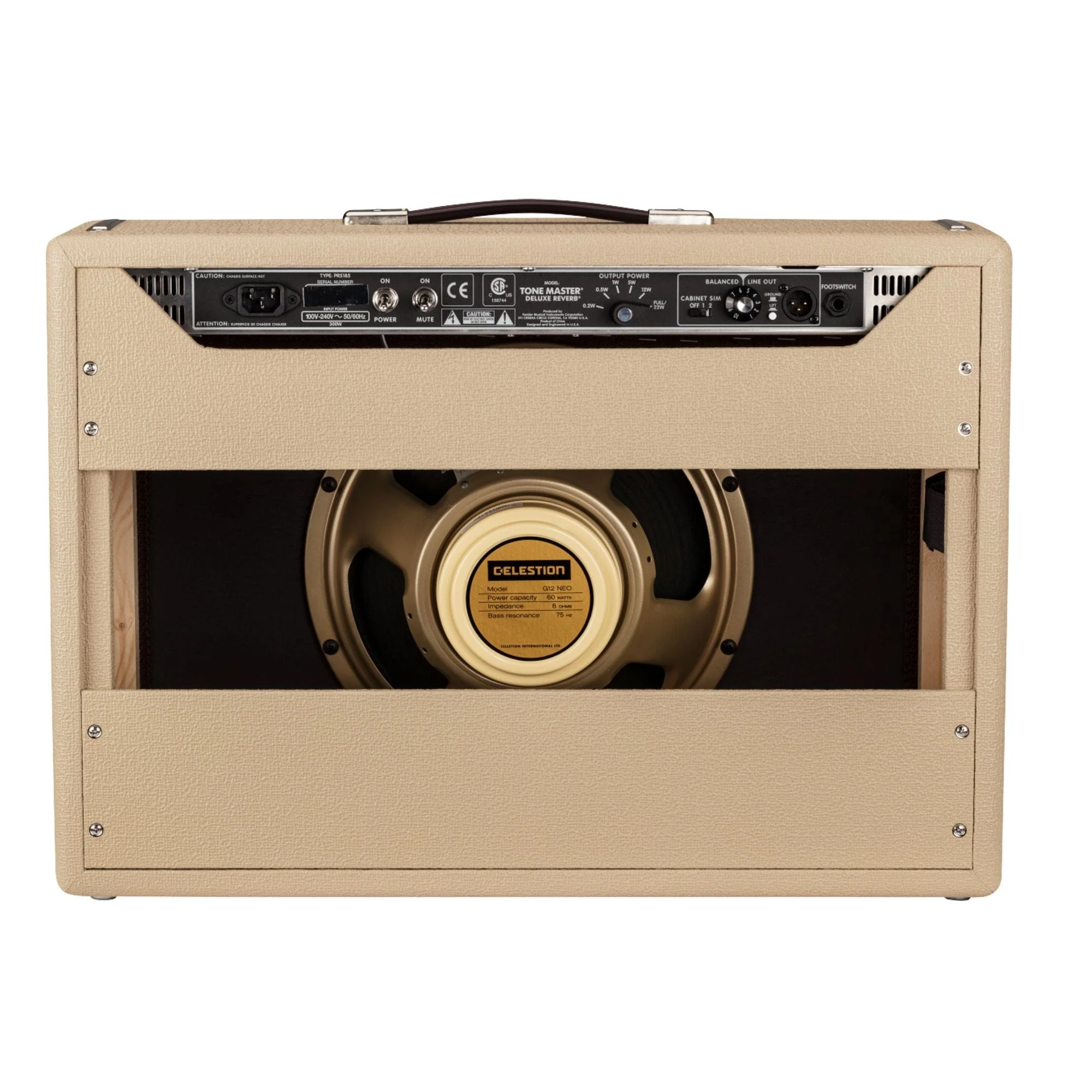 Fender Limited Edition Tone Master Deluxe Reverb Blonde Guitar Amp - Image 5