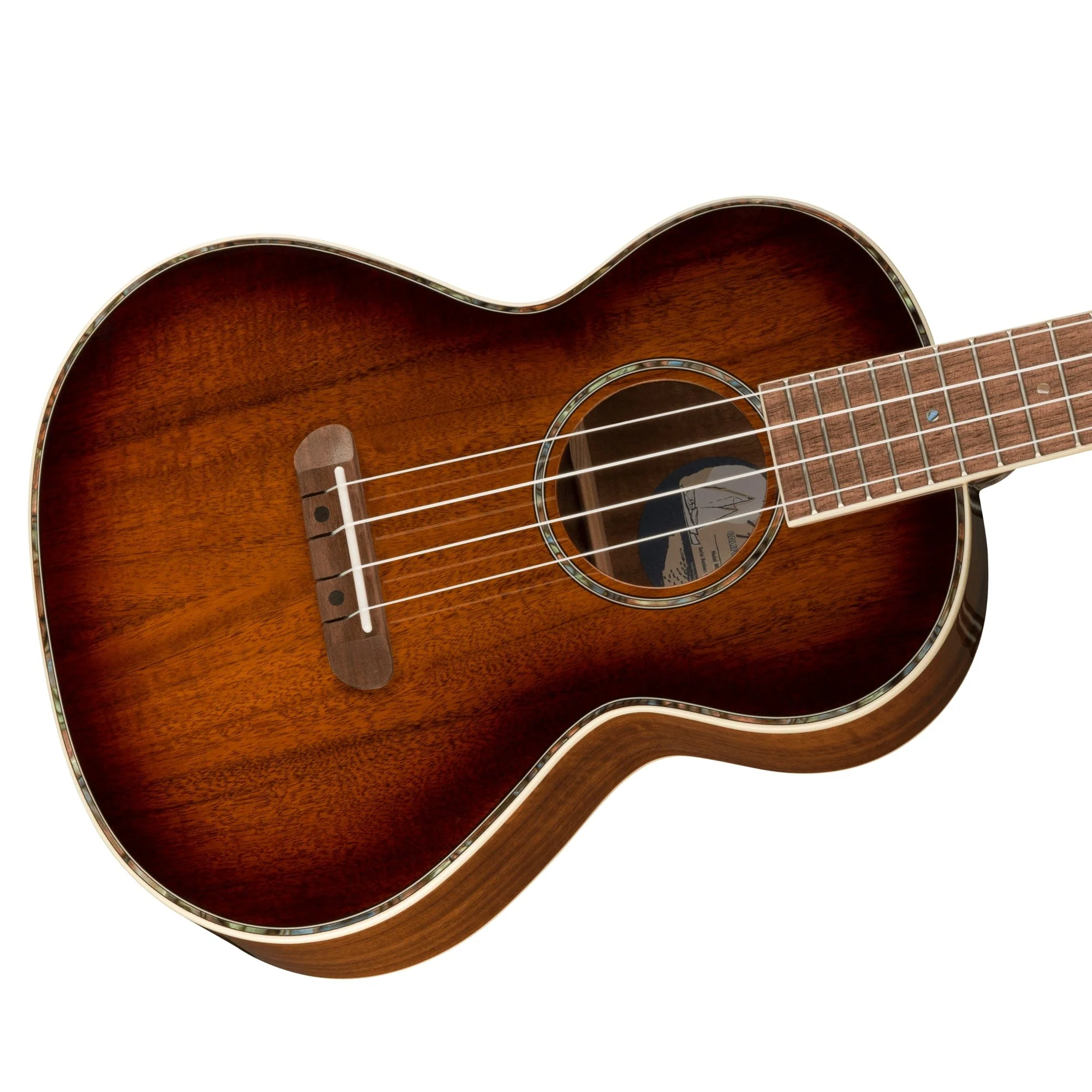 Fender Montecito Tenor Shaded Edge Burst Ukulele inc Bag - Image 4