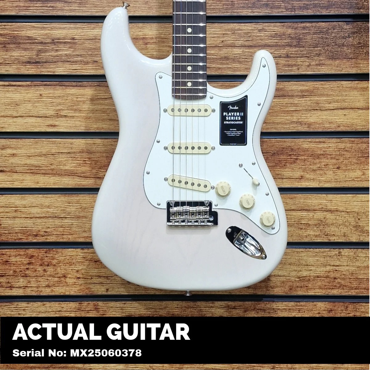 Fender Player II Stratocaster; Rosewood Fingerboard; White Blonde | With FREE Gigbag - Image 2