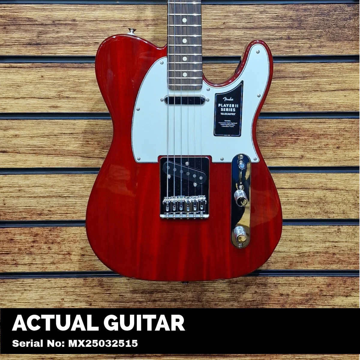 Fender Player II Telecaster; Rosewood Fingerboard; Transparent Cherry | With FREE Gigbag - Image 2