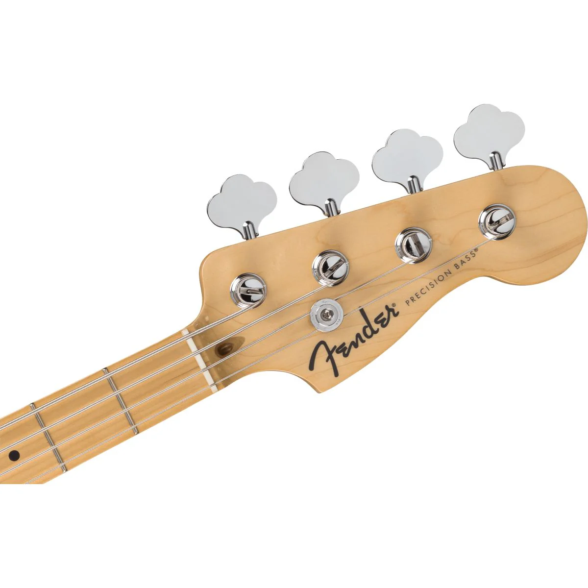 Fender Standard Precision Bass; Maple Fingerboard, Black Pickguard, Olympic White - Image 5