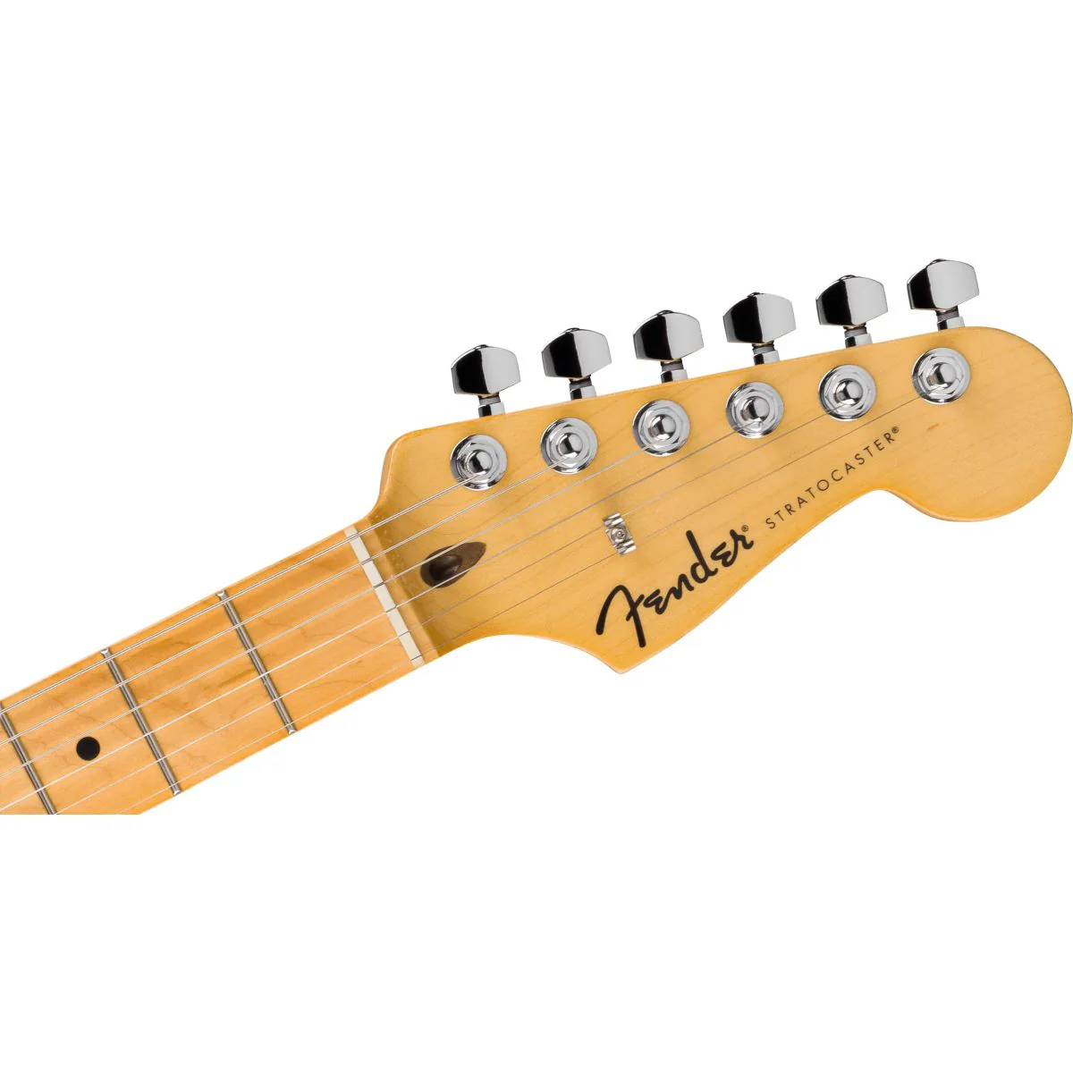 Fender Standard Stratocaster; Maple Fingerboard, White Pickguard, Candy Cola - Image 6