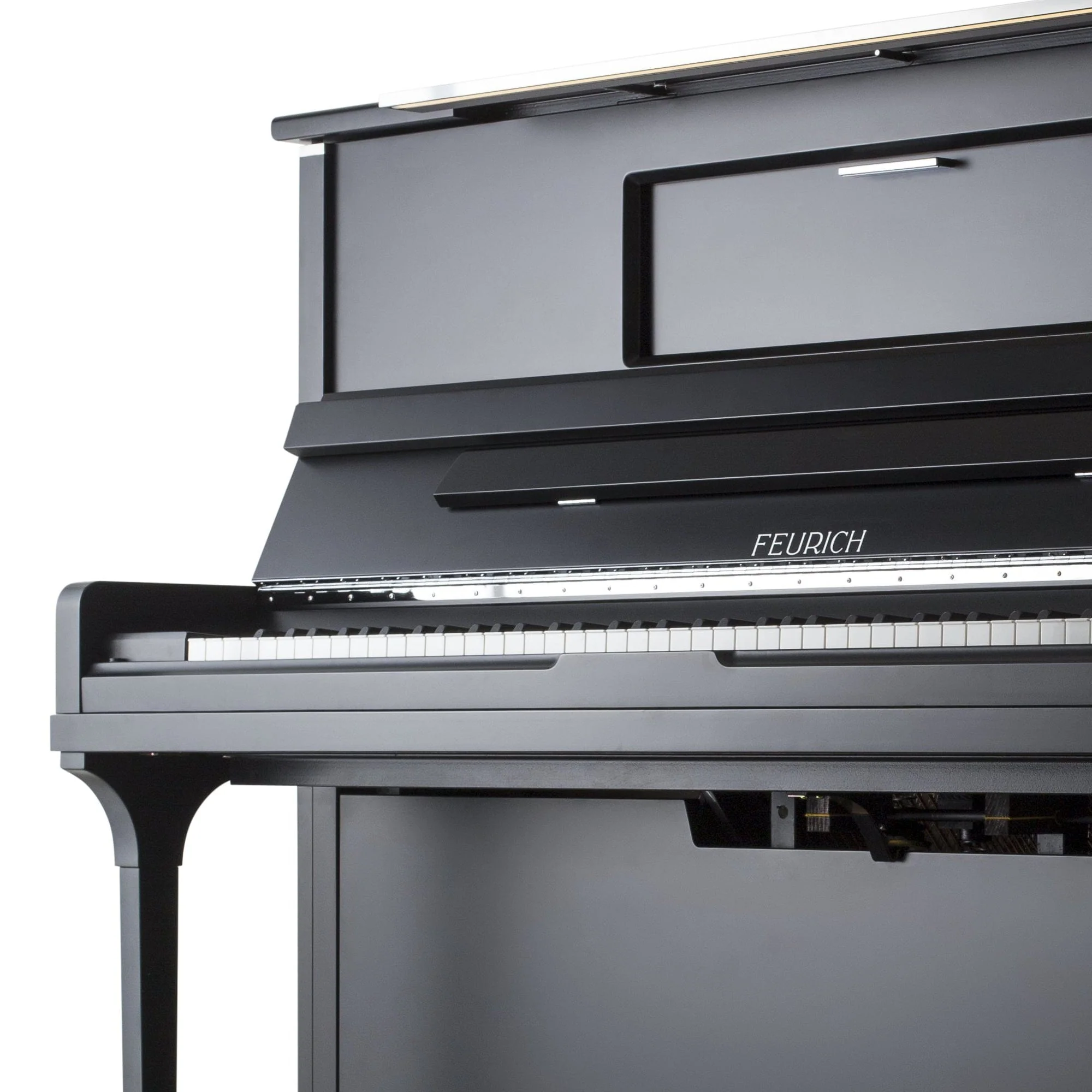 Feurich 123 Vienna Premium Upright Piano; Satin Black: Showroom Model: Serial No: V160337 - Image 6
