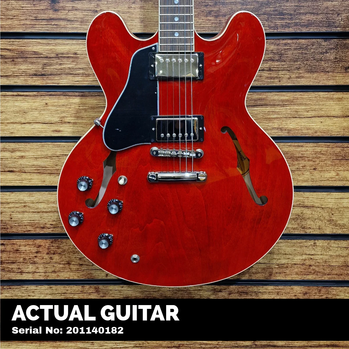 Gibson ES-335 (Left-handed); Sixties Cherry - Image 2