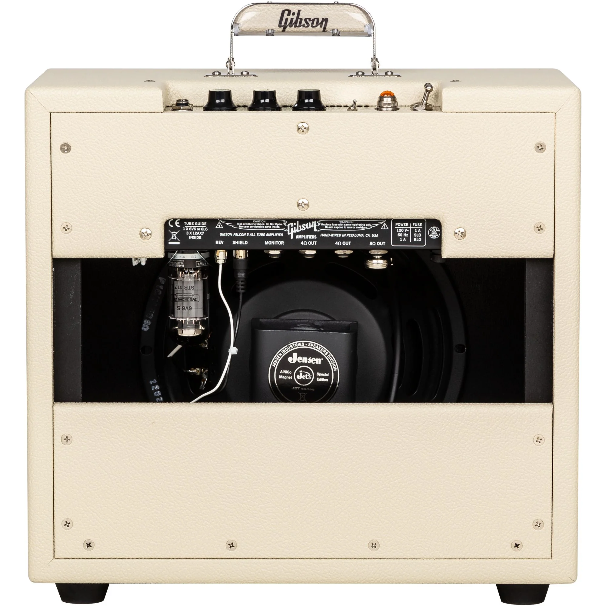 Gibson Falcon 5 1x10 Combo; Cream Bronco, Oxblood Grille - Image 2