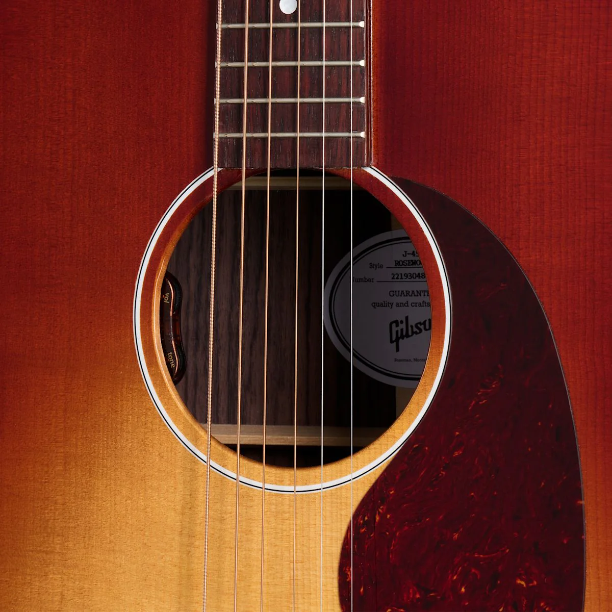 Gibson J-45 Standard Rosewood; Rosewood Burst - Image 6