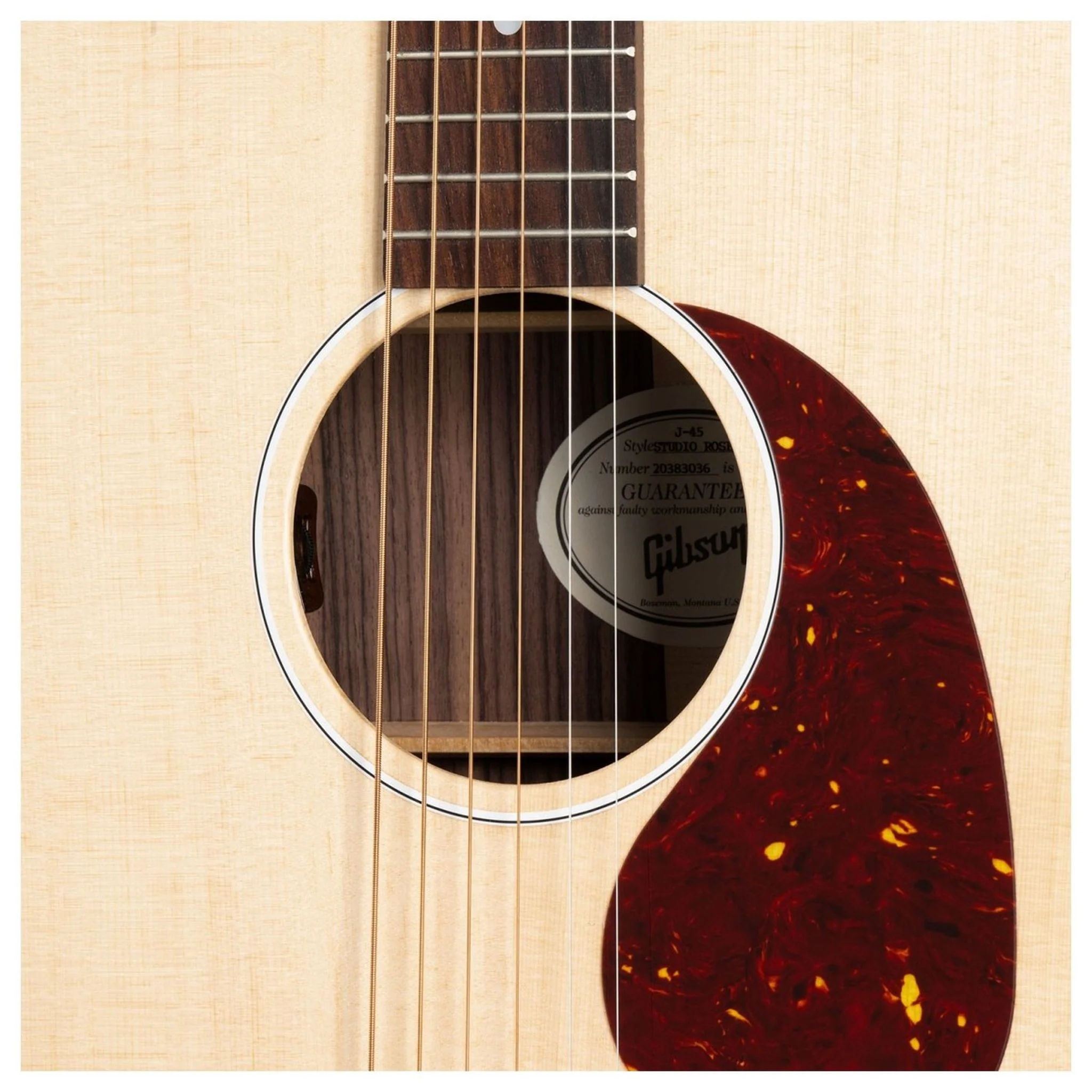 Gibson J-45 Studio Rosewood Acoustic; Natural - Image 3