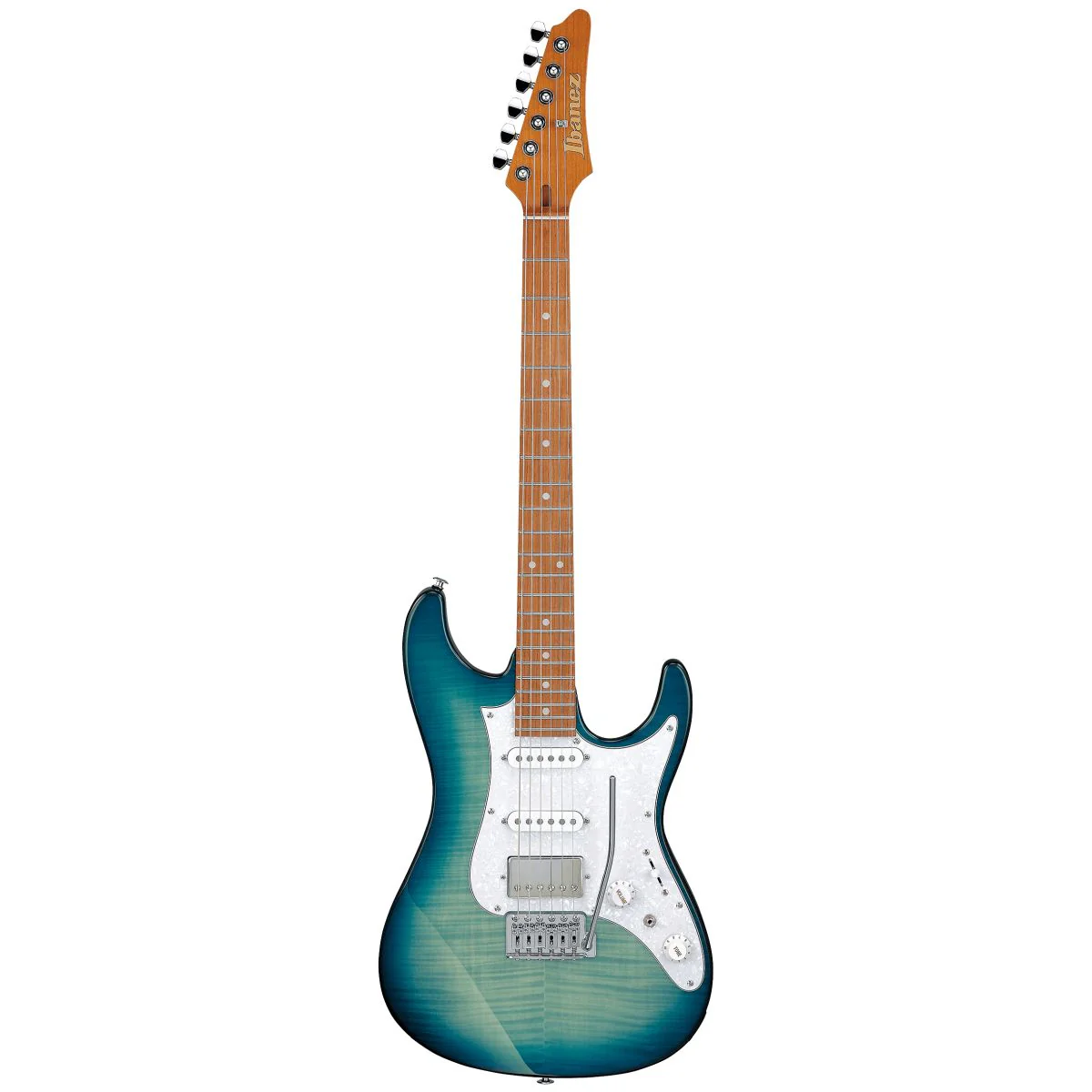 Ibanez AZ22S1F-TXB AZ Standard Series HSS Electric Guitar; Transparent Turquiose Burst - Image 3