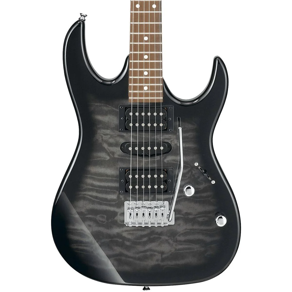 Ibanez GRX70QA Electric Guitar Kit | Transparent Black Burst - Image 2