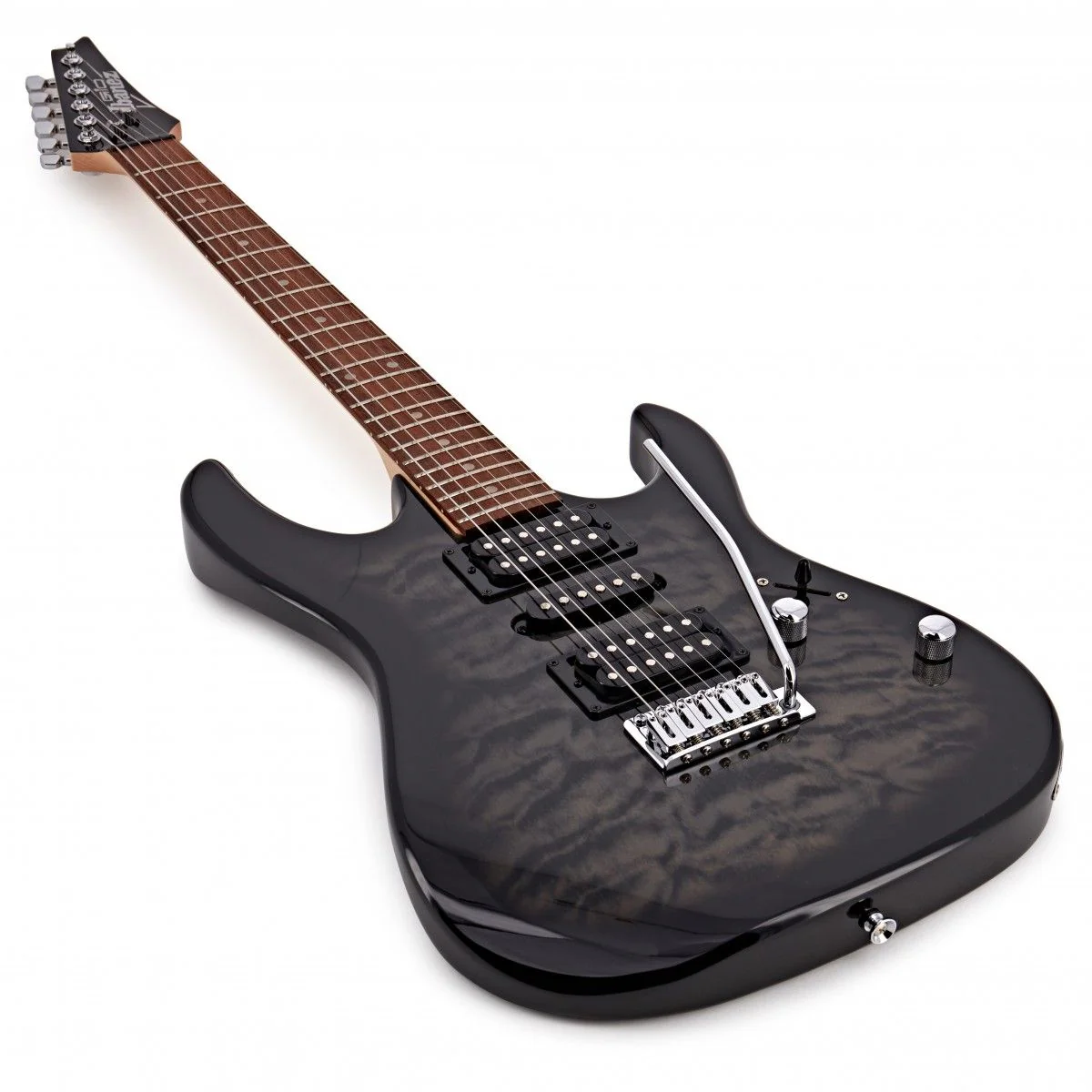 Ibanez GRX70QA Electric Guitar Kit | Transparent Black Burst - Image 7