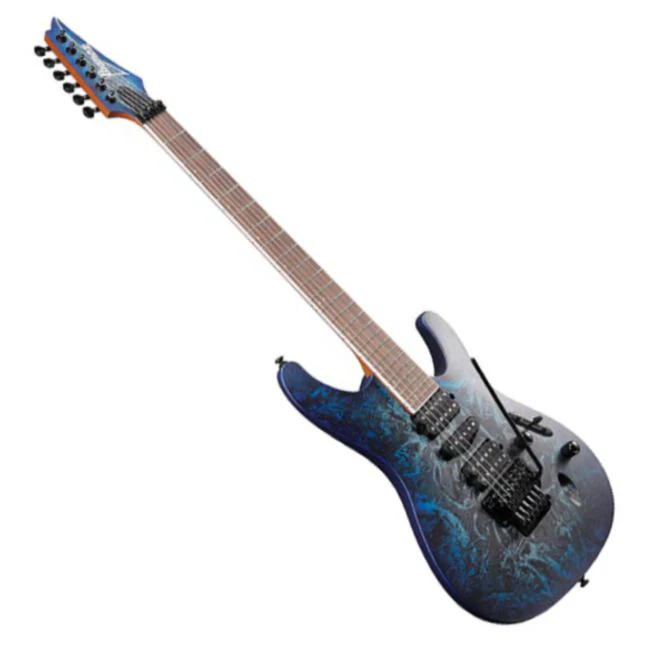 Ibanez S770-CZM Electric Guitar; Cosmic Blue Frozen Matte - Image 5
