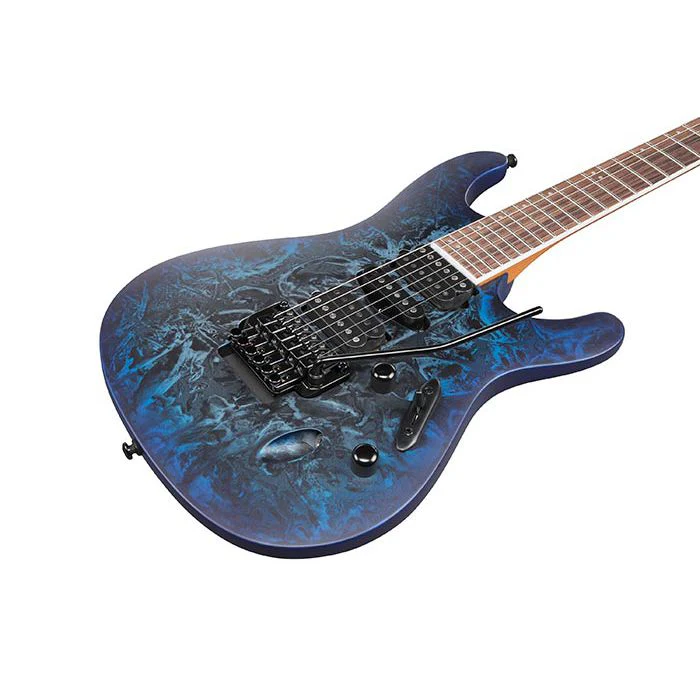 Ibanez S770-CZM Electric Guitar; Cosmic Blue Frozen Matte - Image 7