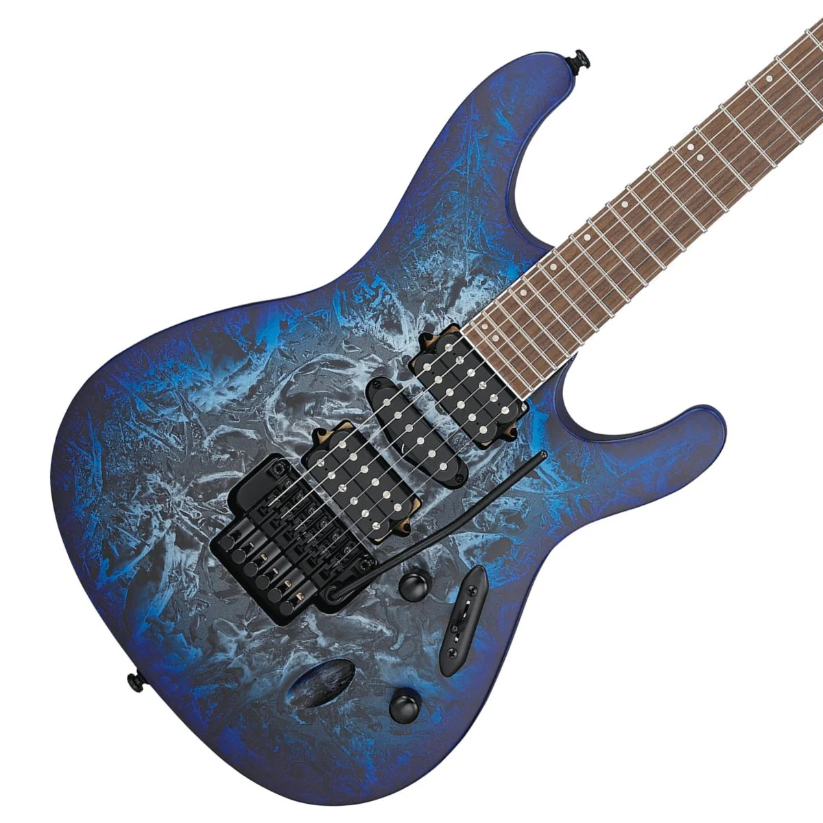 Ibanez S770-CZM Electric Guitar; Cosmic Blue Frozen Matte - Image 8