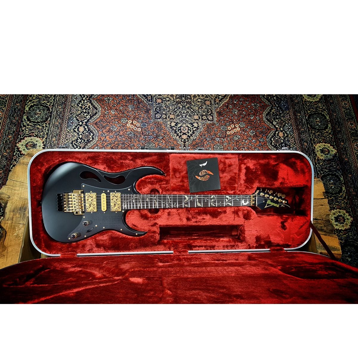 Ibanez Steve Vai Signature PIA Onyx Black Guitar - Image 7