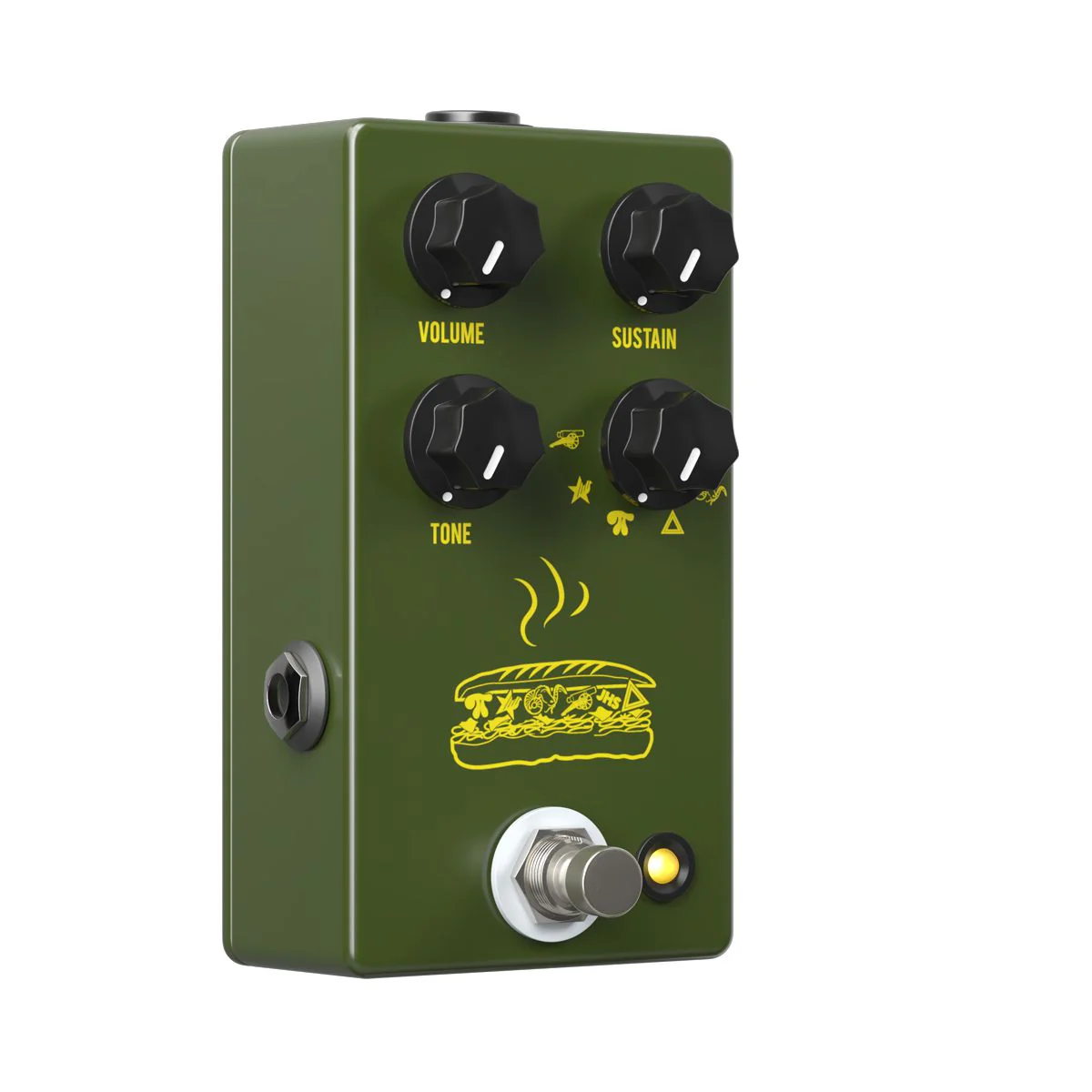 JHS Pedals Muffuletta Army Green Fuzz Effects Pedal - Image 3