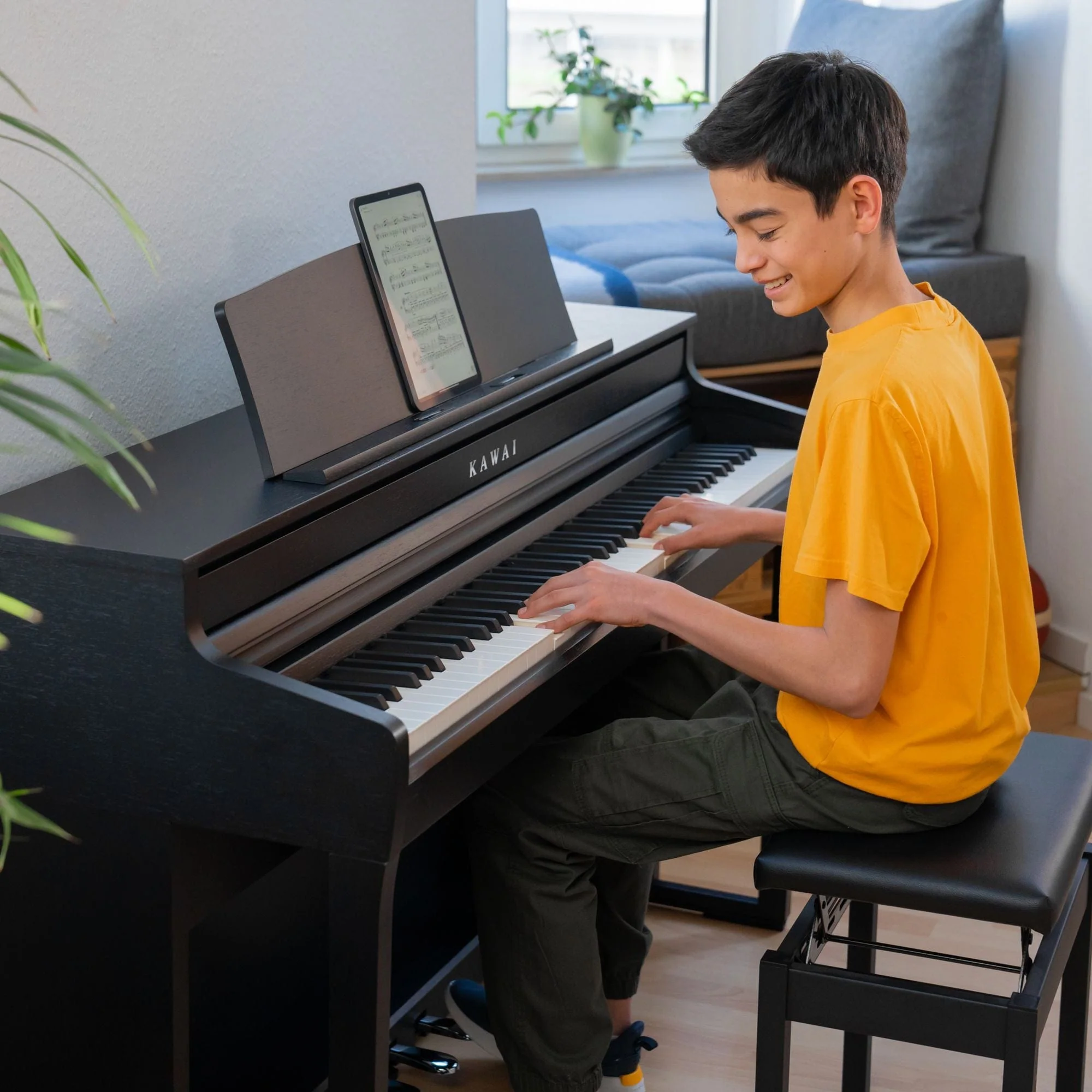 Kawai CA401 Rosewood with Piano Stool & Kawai SH9 Headphones - Image 2