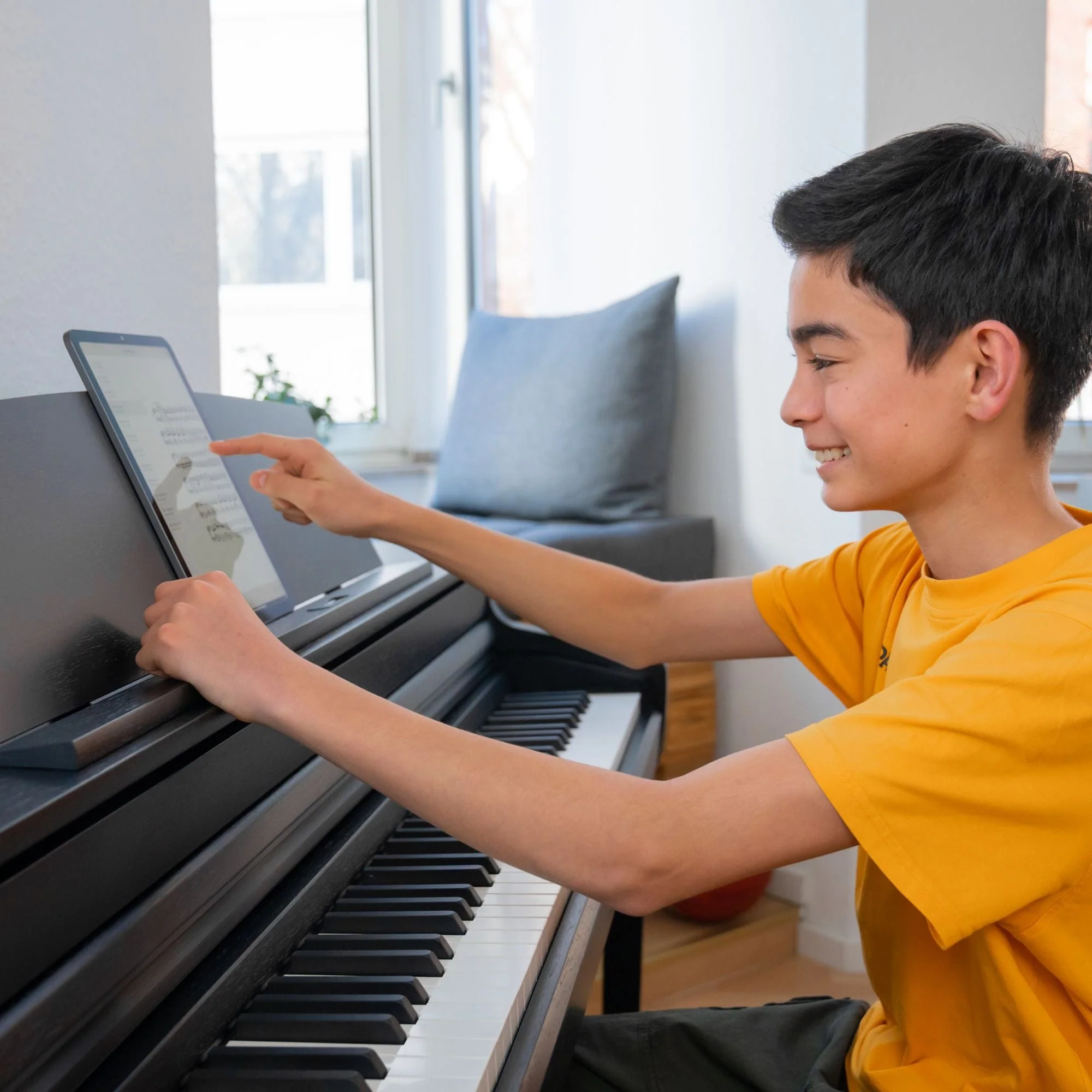 Kawai CA401 Satin White with Piano Stool & Kawai SH9 Headphones - Image 9