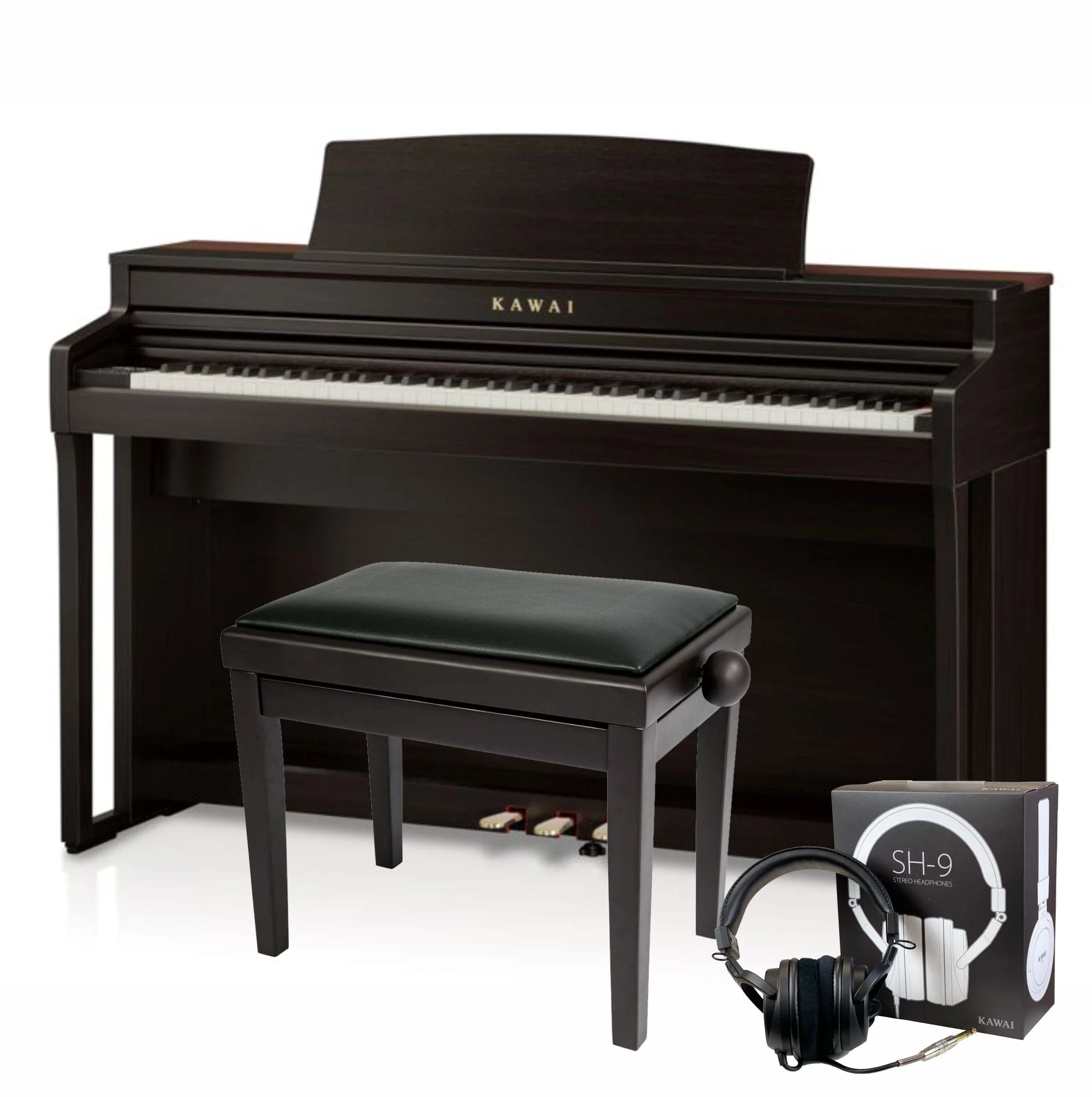 Kawai CA501 Rosewood with Piano Stool & Kawai SH9 Headphones