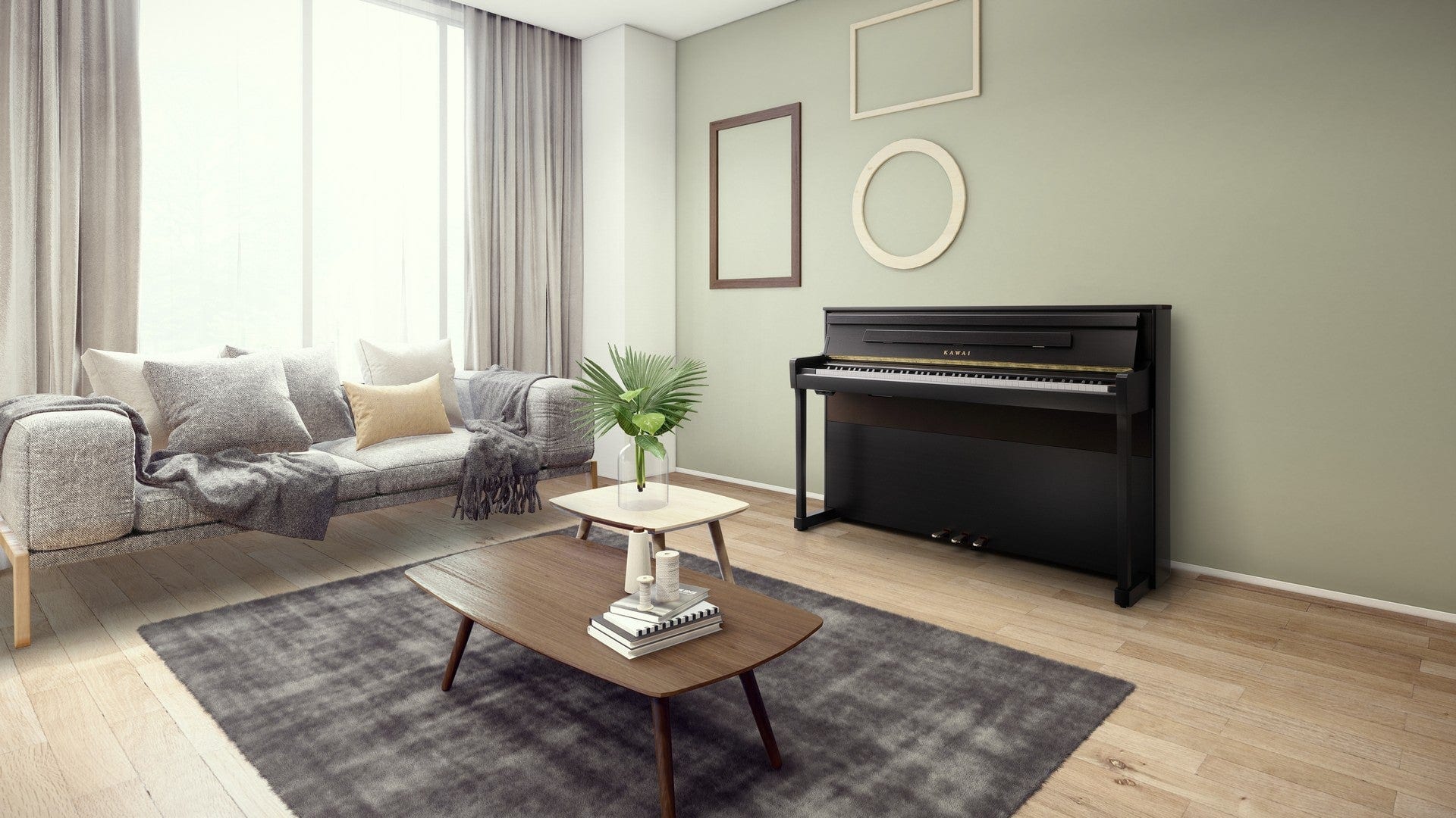 Kawai CA901 with Piano Stool & Kawai SH9 Headphones; Rosewood - Image 4