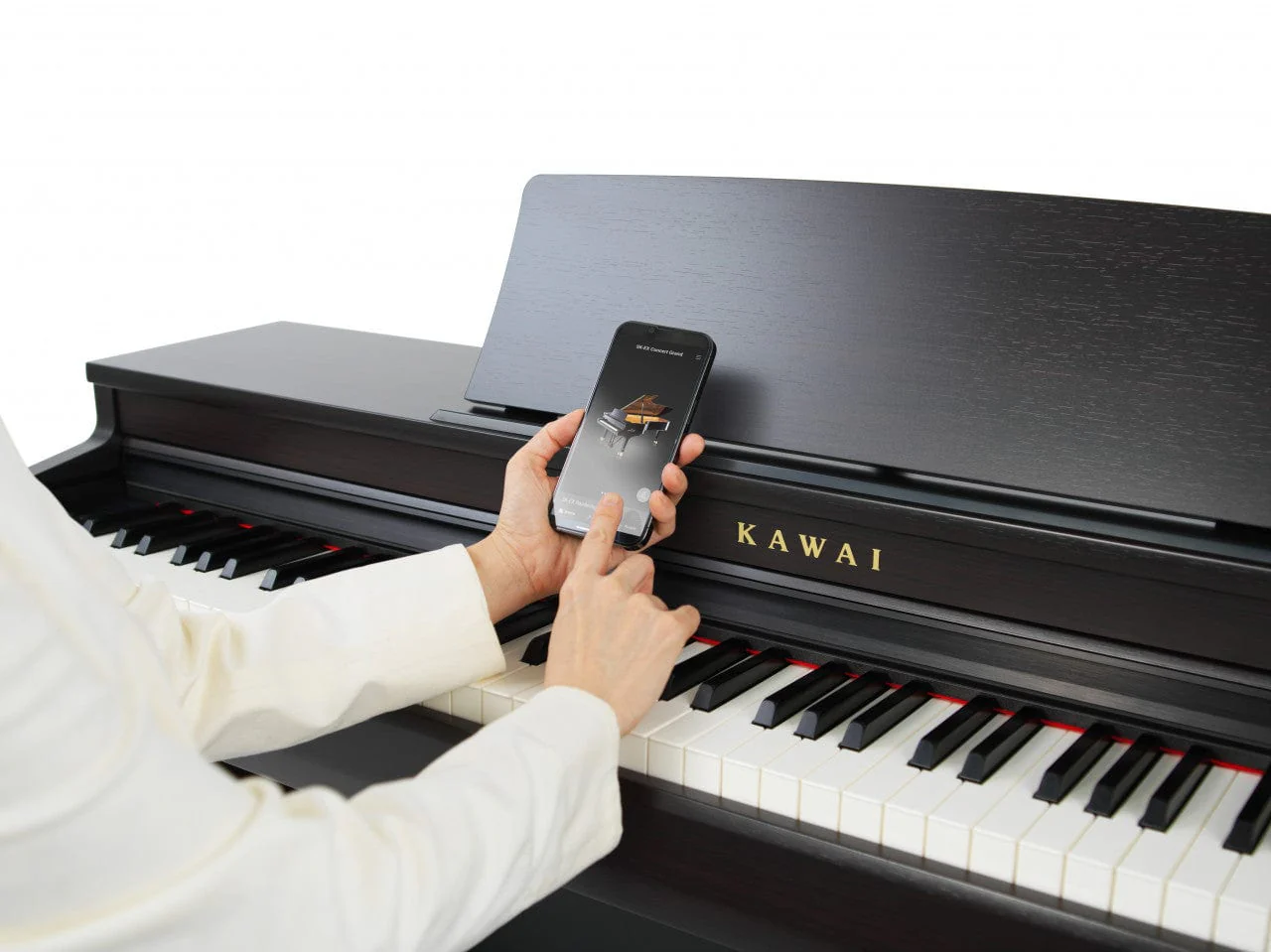 Kawai CN201 Digital Piano; Black with Piano Stool & Kawai SH9 Headphones - Image 6