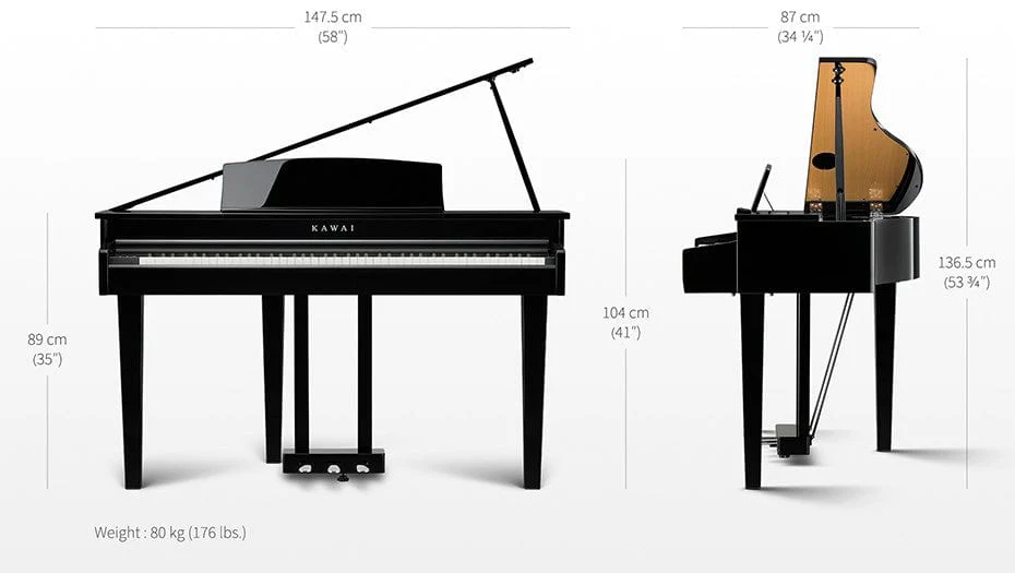 Kawai DG30 Polished Ebony Digital Grand Piano Premium Package - Image 18