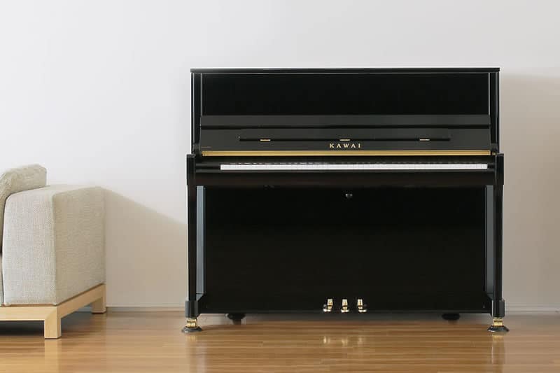 Kawai E300 Upright Piano; Satin Black - Image 5