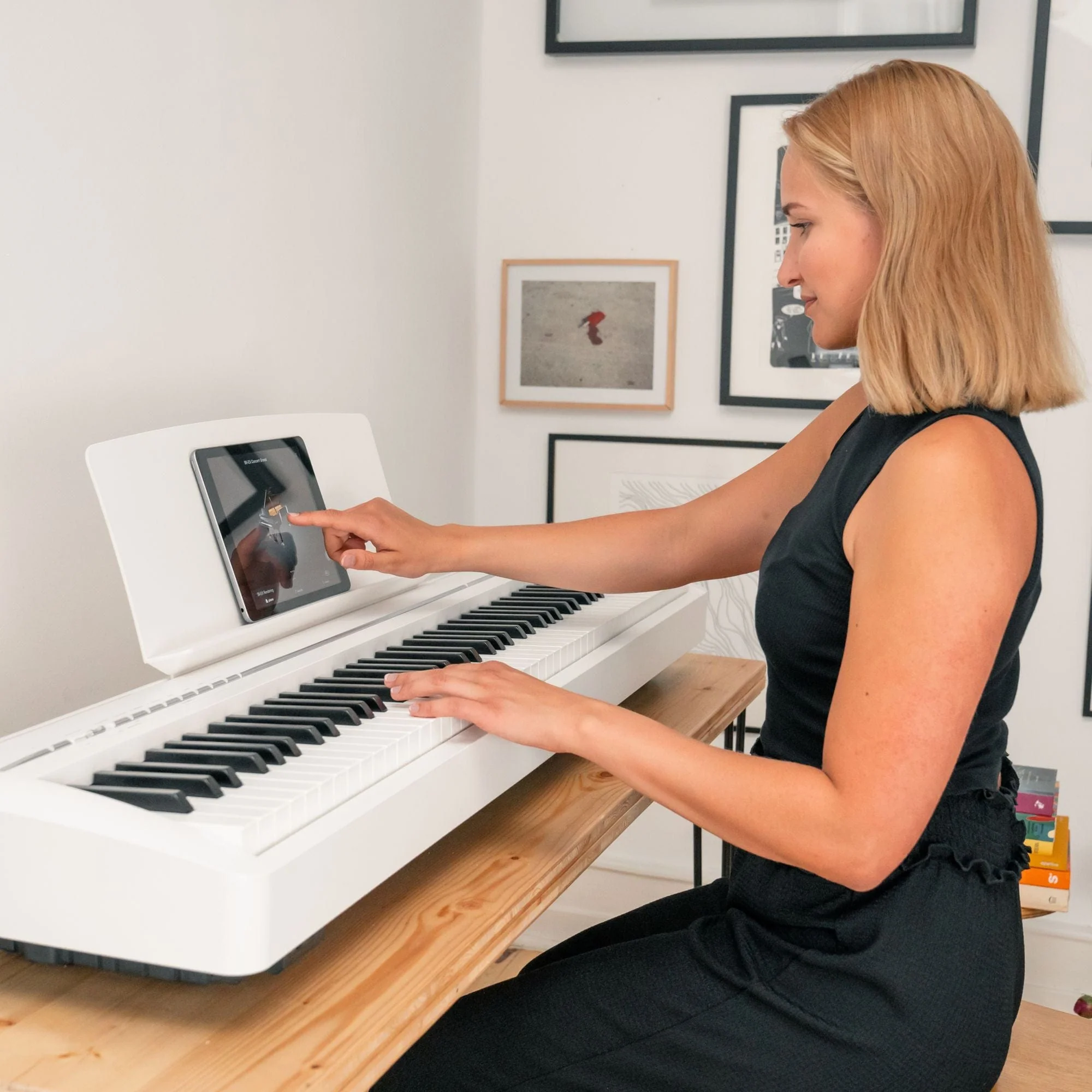 Kawai ES120 Digital Piano; White Home Package - Image 2