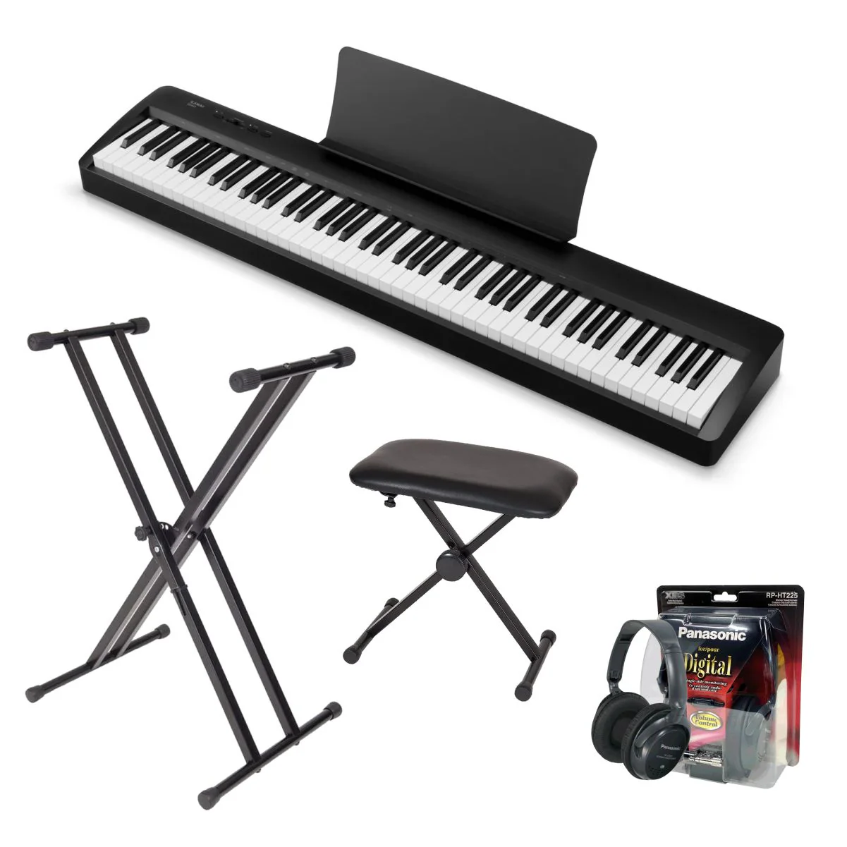 Kawai ES60 Digital Piano Value Bundle; Black