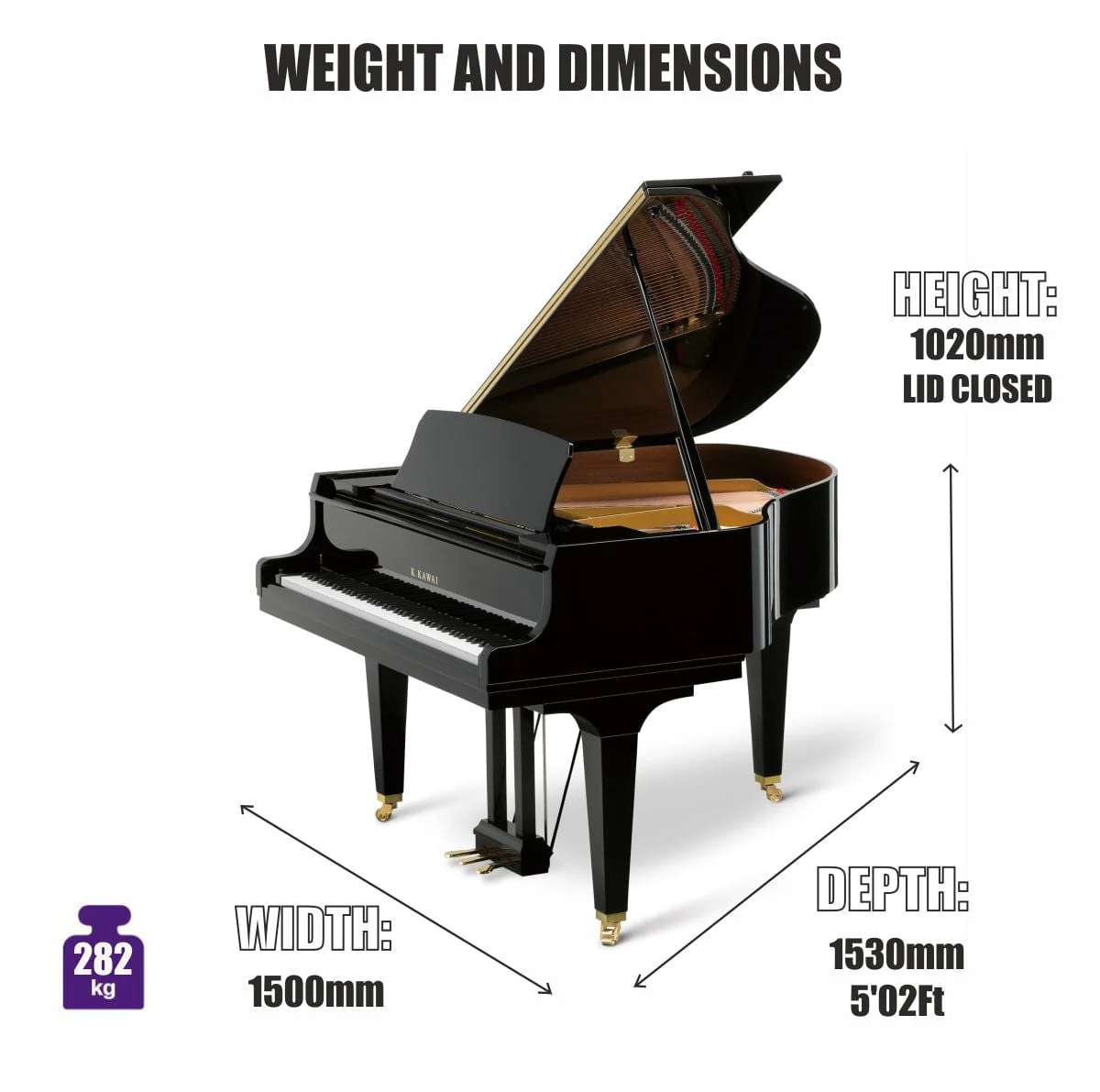Kawai GL10 ATX4 Anytime Silent Grand Piano; Polished Ebony with Free Concert Stool - Image 12