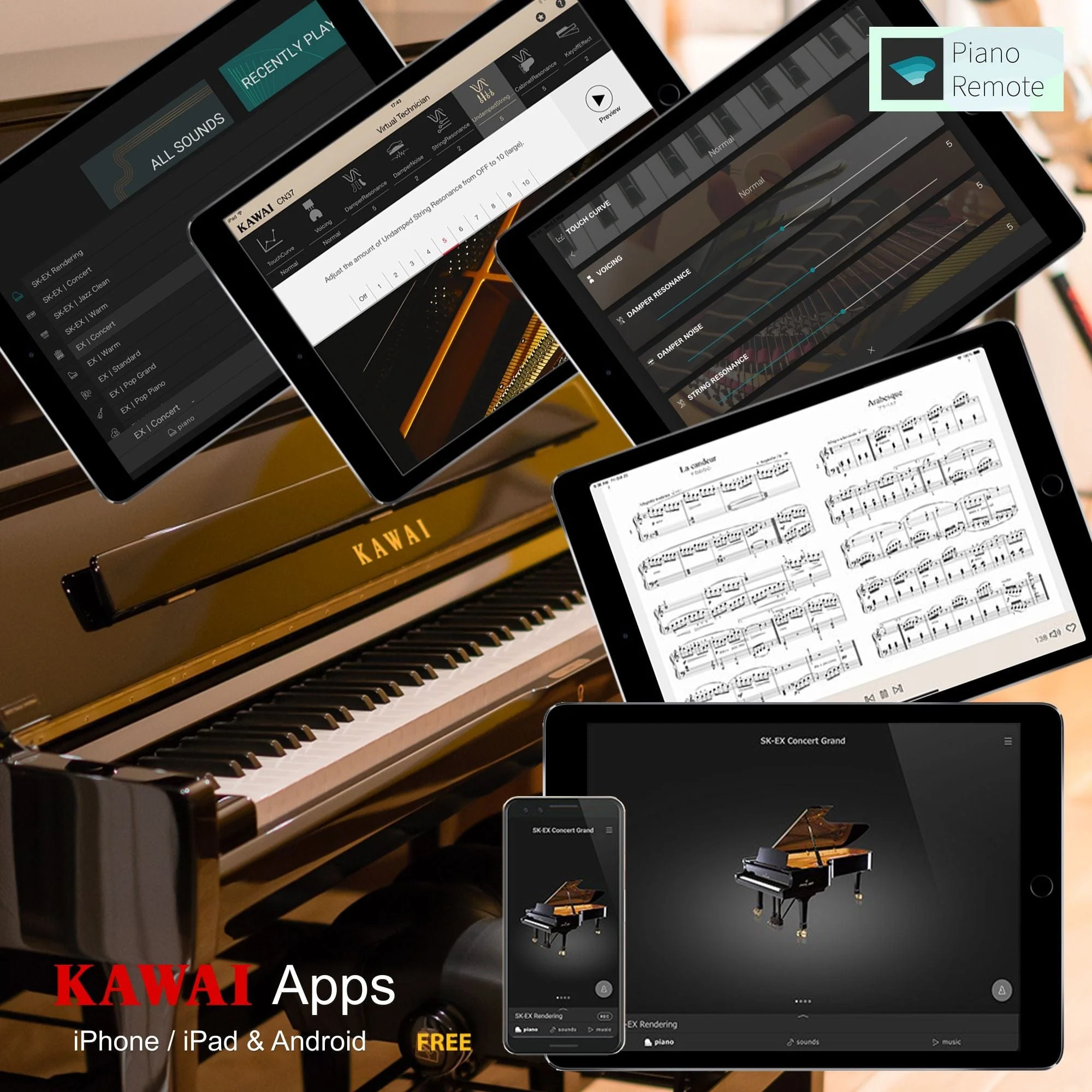 Kawai GL10 ATX4 Anytime Silent Grand Piano; Polished Ebony with Free Concert Stool - Image 6