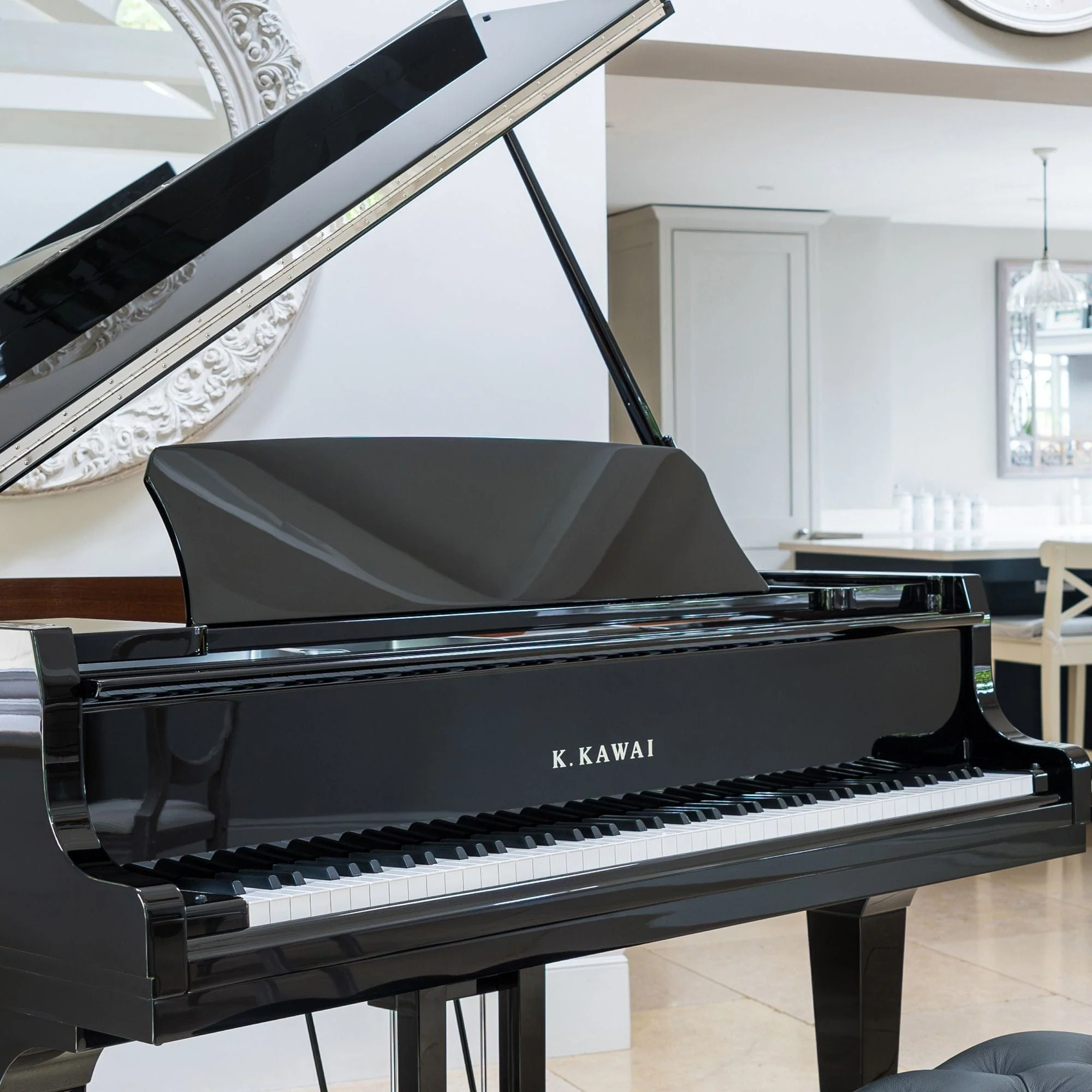 Kawai GL10 Grand Piano; Polished Ebony with Silver Fittings - Image 5