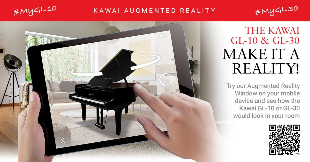 Kawai GL30 ATX4 Anytime Silent Grand Piano; Polished Ebony with Free Concert Stool - Image 9