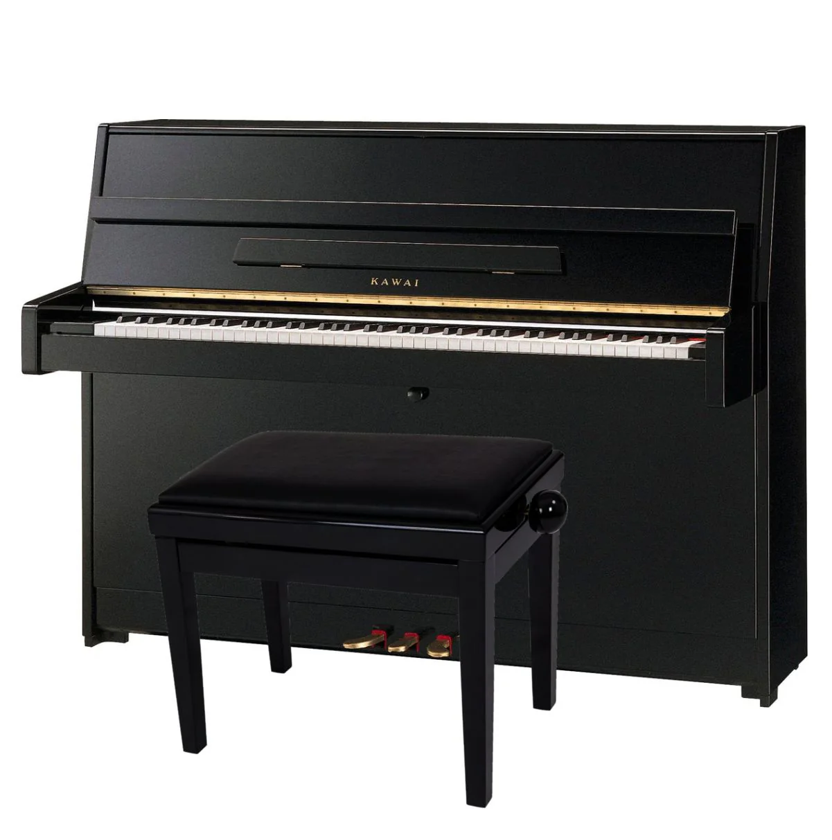 Kawai K15E Upright Piano; Polished Ebony - Image 11