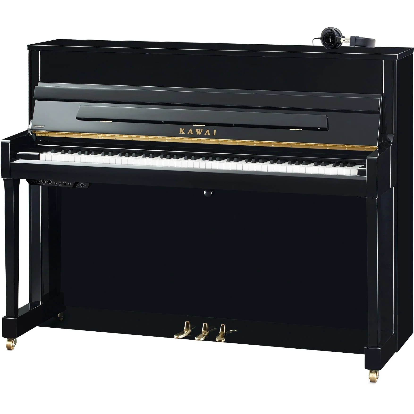 Kawai K200 ATX4 Anytime Silent Upright Piano; Polished Ebony