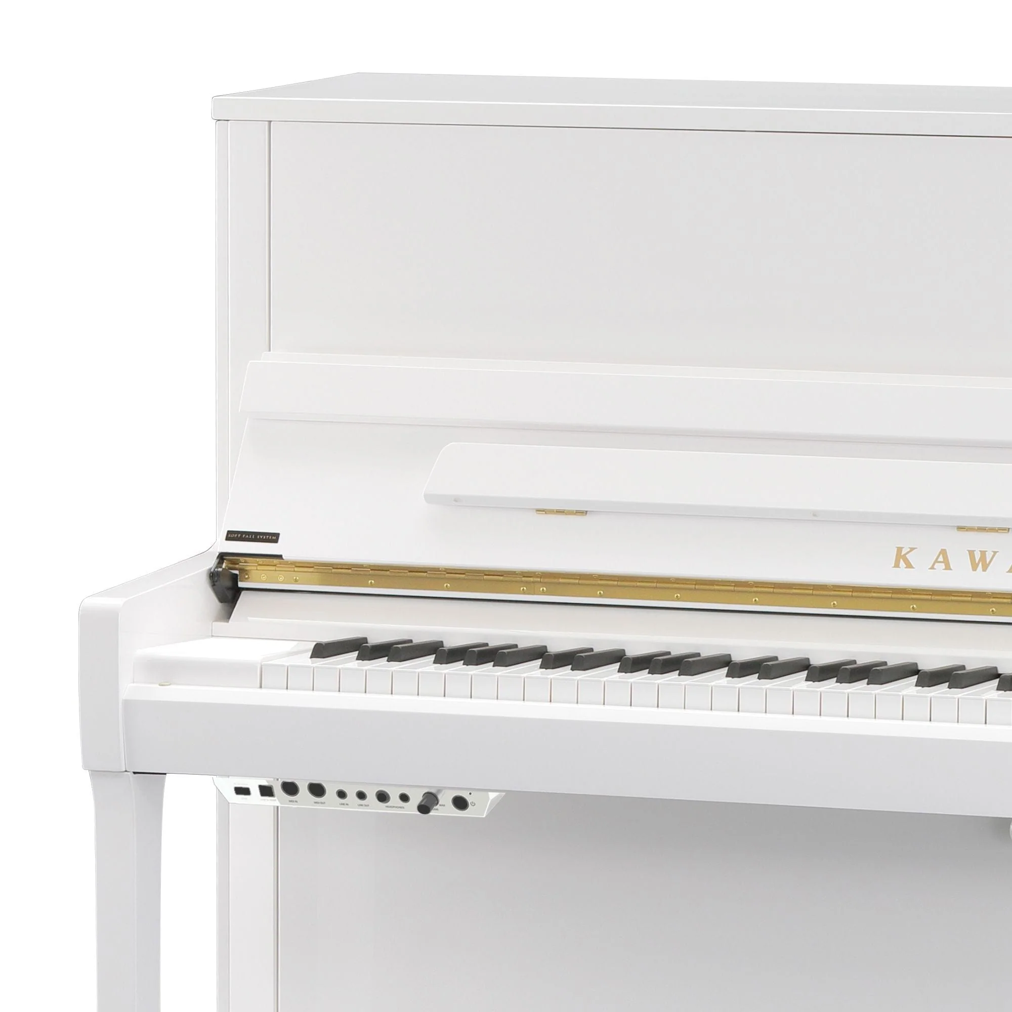 Kawai K200 ATX4 Anytime Silent Upright Piano; Snow White Polished - Image 8