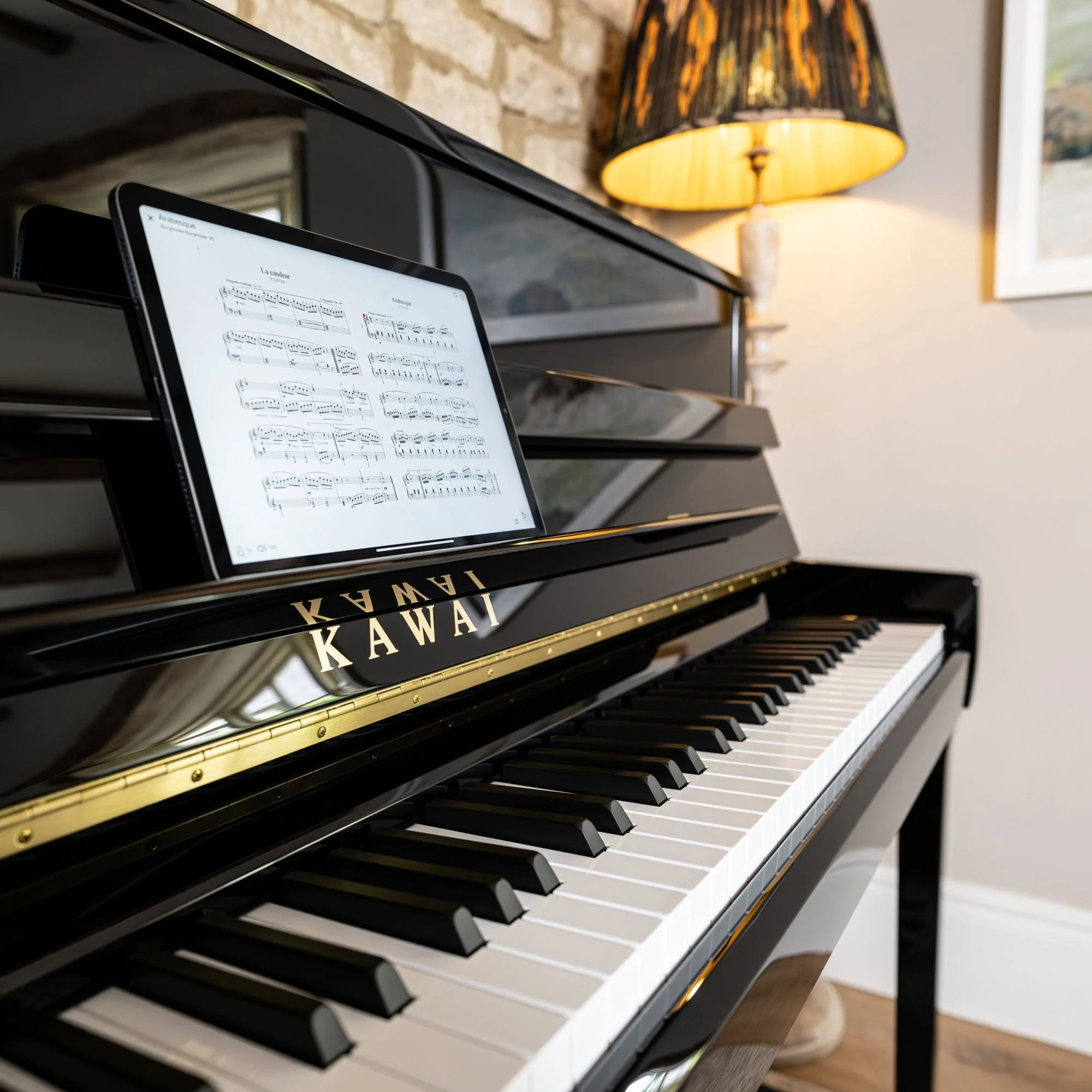 Kawai K200 AURES 2 Hybrid Upright Piano; Polished Ebony - Image 9