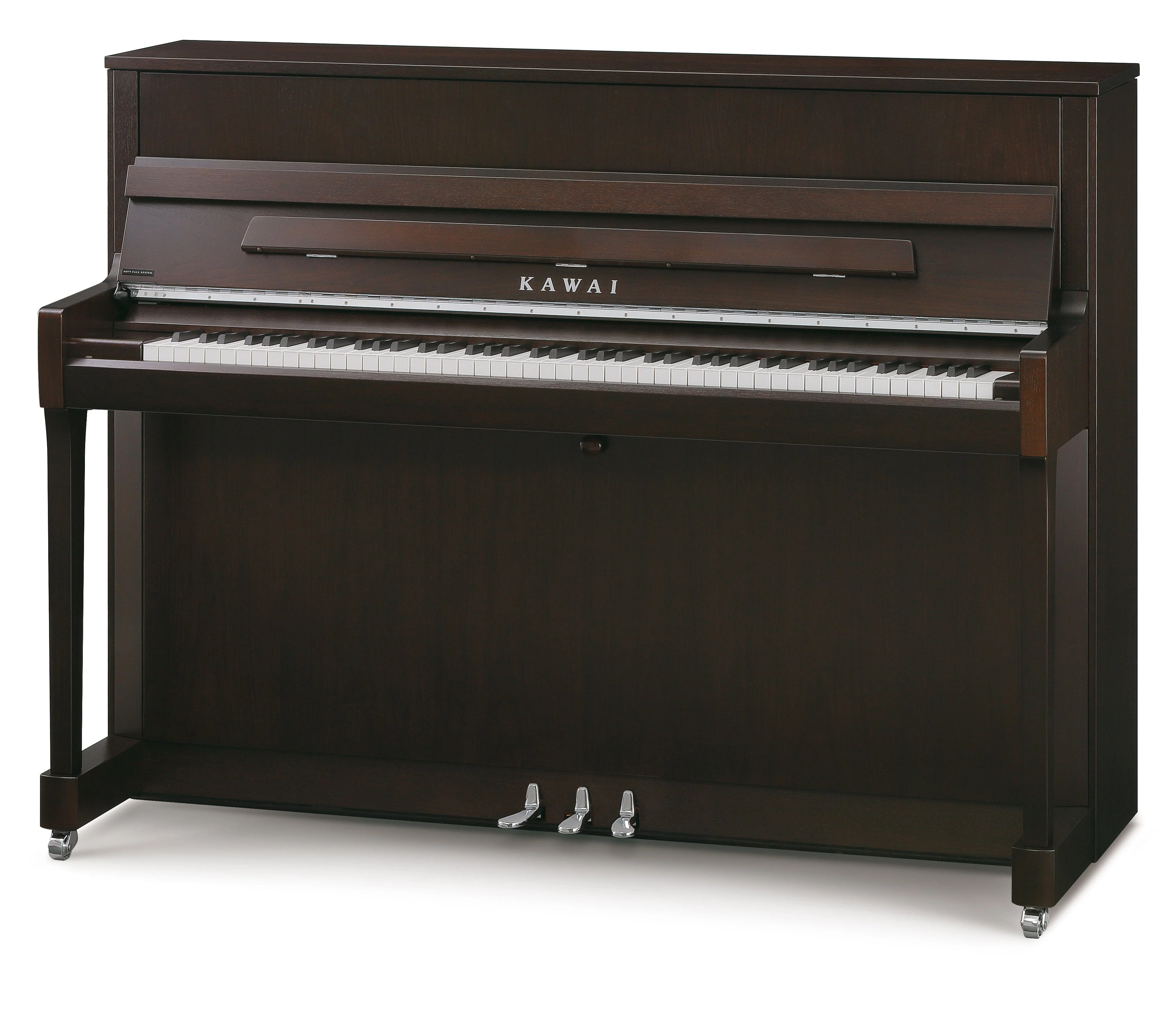 Kawai K200 Upright Piano; Dark Walnut & Silver Fittings - Image 3