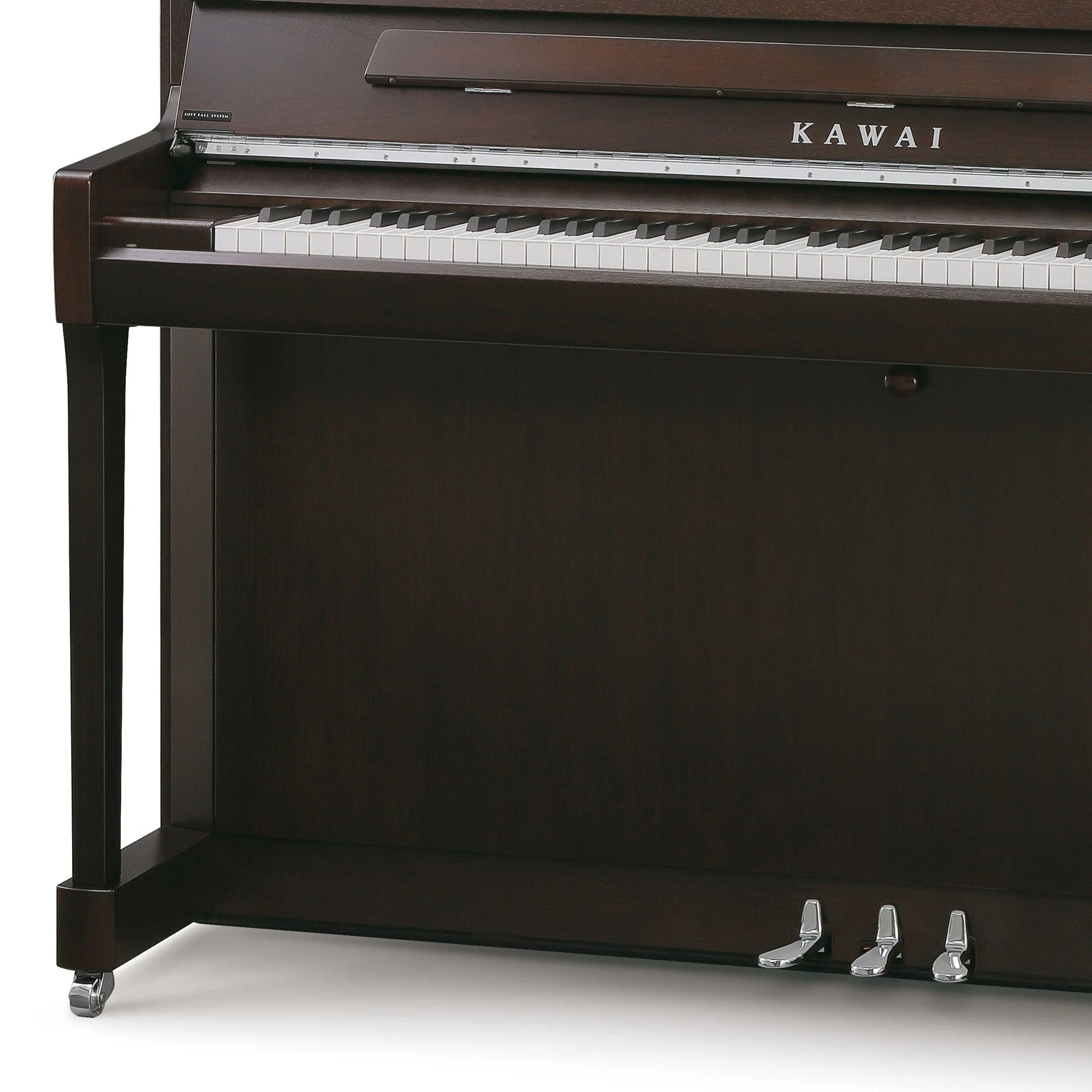 Kawai K200 Upright Piano; Dark Walnut & Silver Fittings - Image 7
