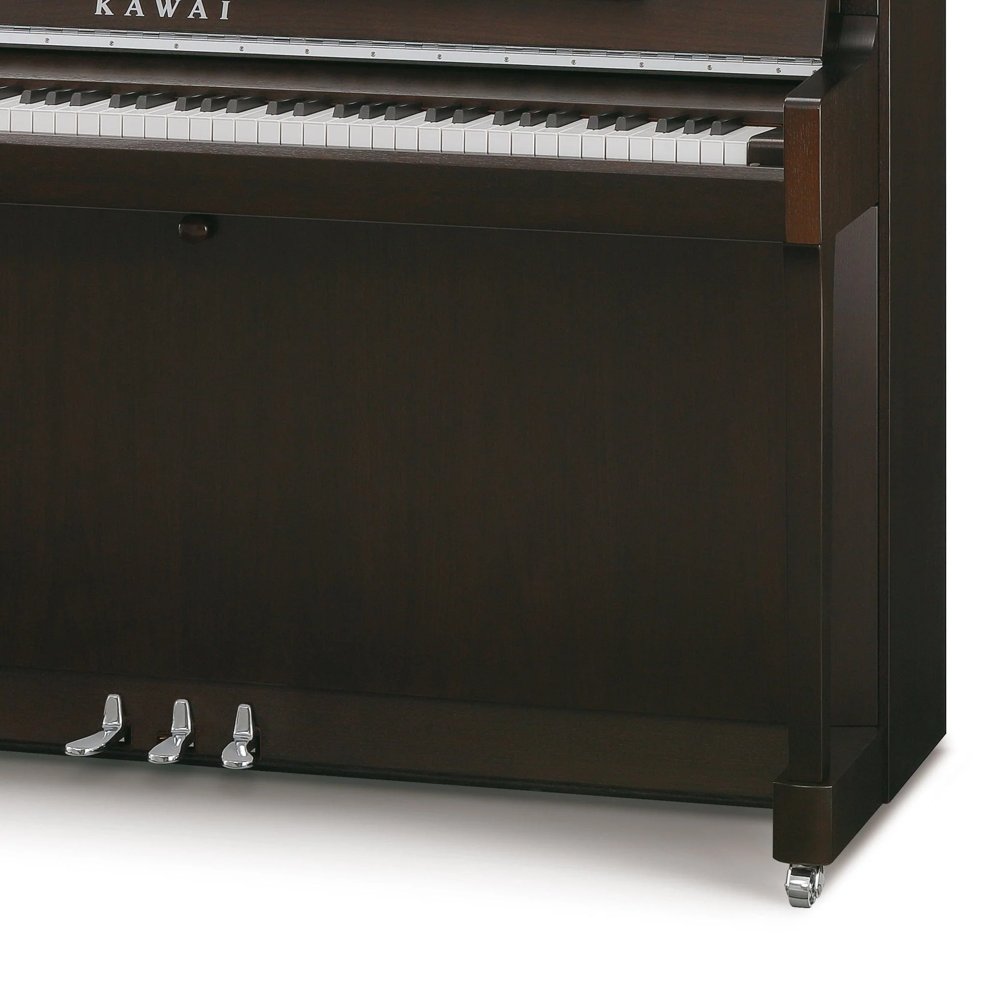 Kawai K200 Upright Piano; Dark Walnut & Silver Fittings - Image 8