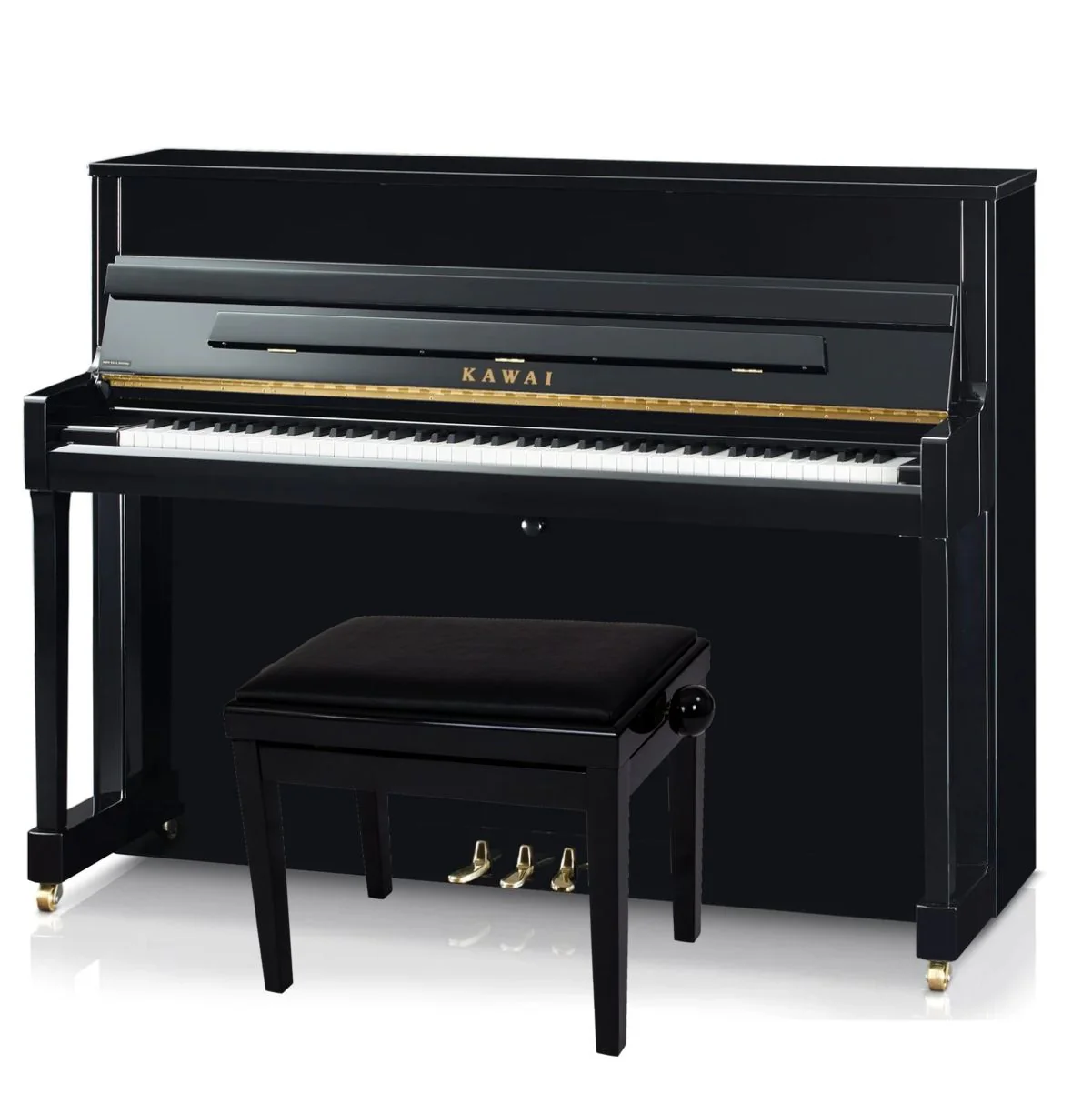 Kawai K200 Upright Piano; Polished Ebony - Image 15