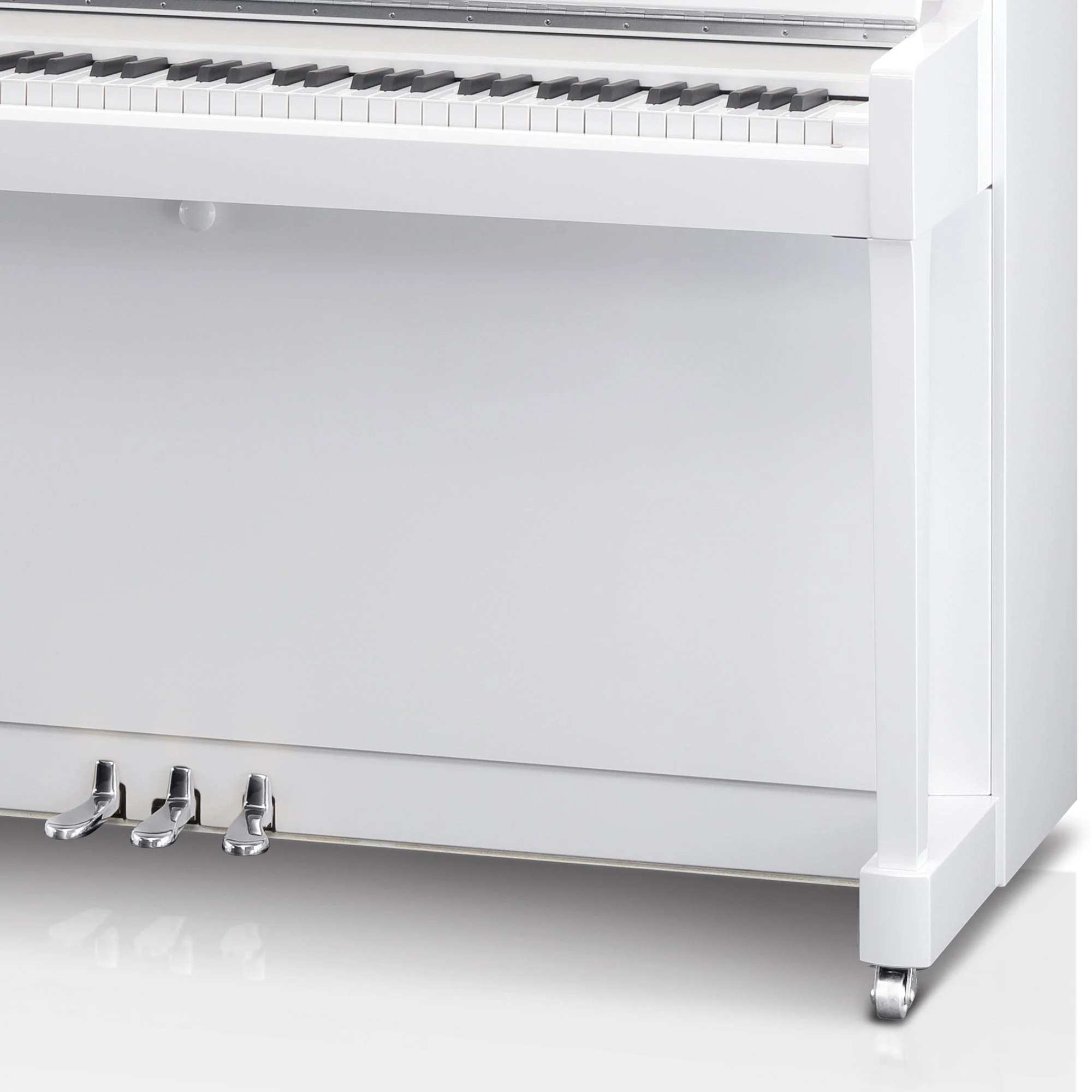 Kawai K200 Upright Piano; Snow White Polished & Silver Fittings - Image 8