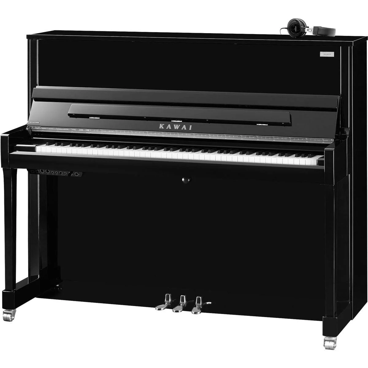 Kawai K300 ATX4 Anytime Silent Upright Piano; Snow White Polished