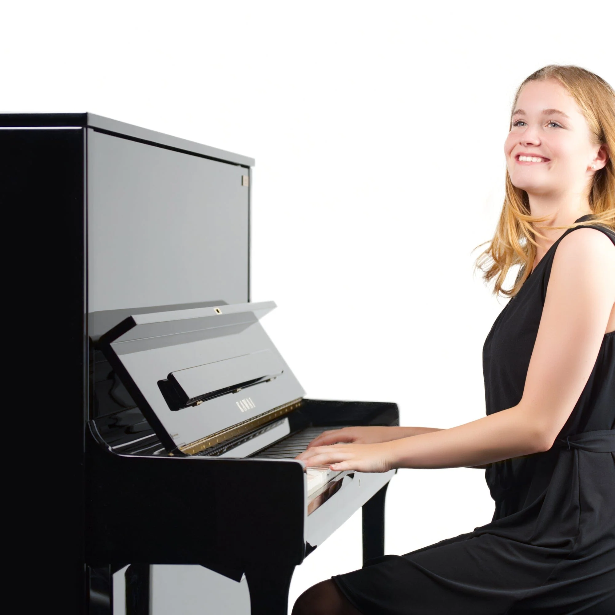 Kawai K300 ATX4 Anytime Silent Upright Piano; Snow White Polished - Image 2