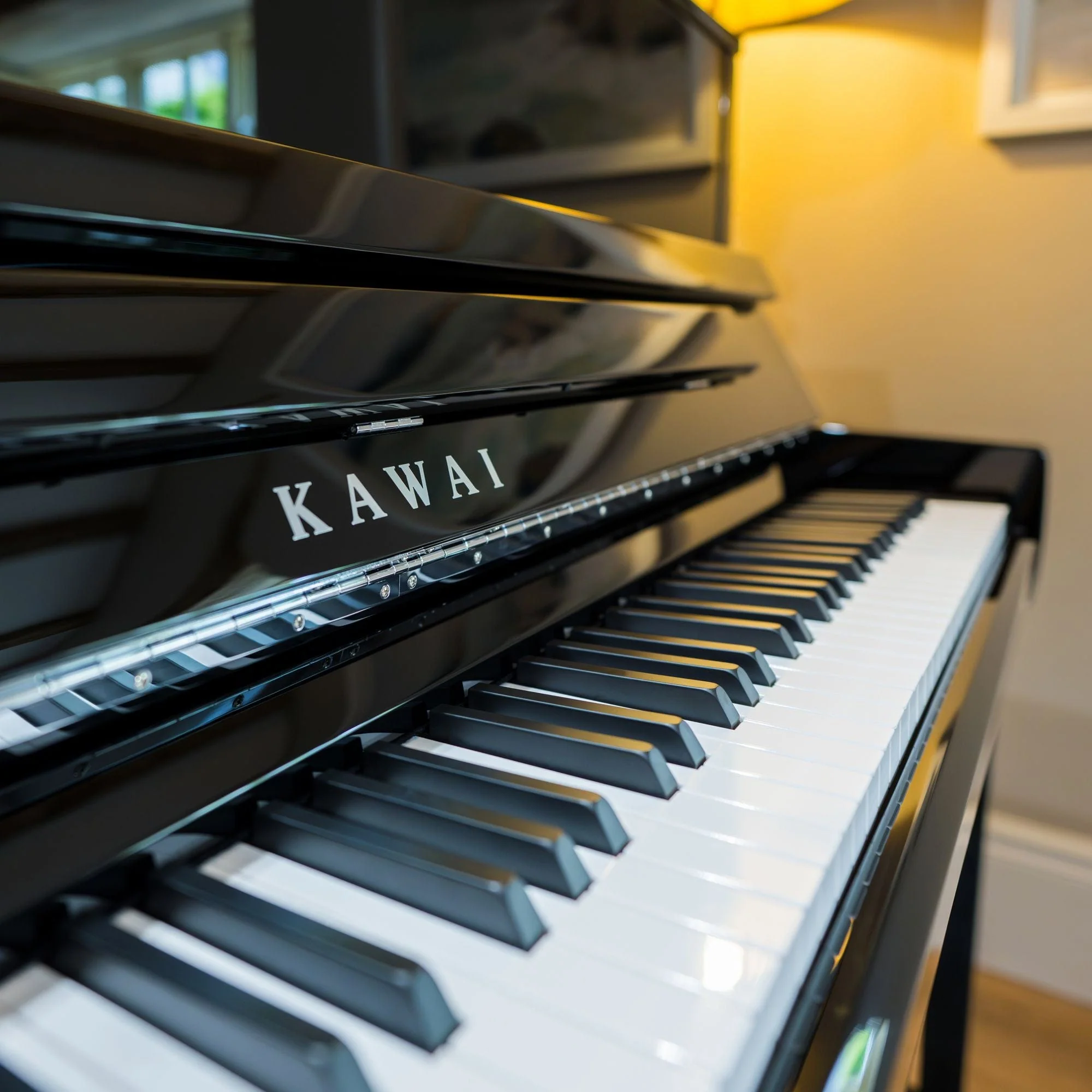 Kawai K300 Upright Piano; Polished Ebony & Silver Fittings - Image 4