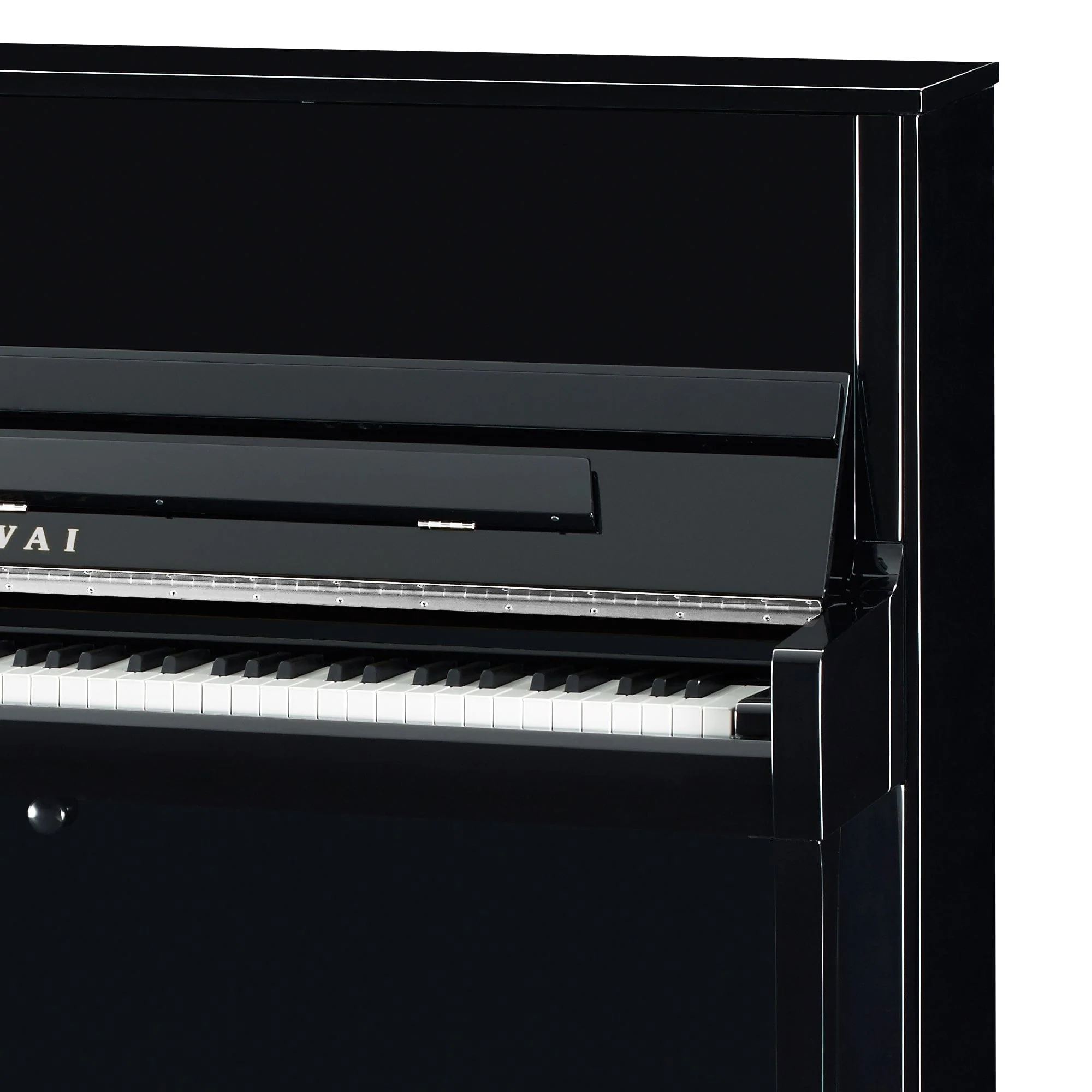 Kawai K300 Upright Piano; Polished Ebony & Silver Fittings - Image 8