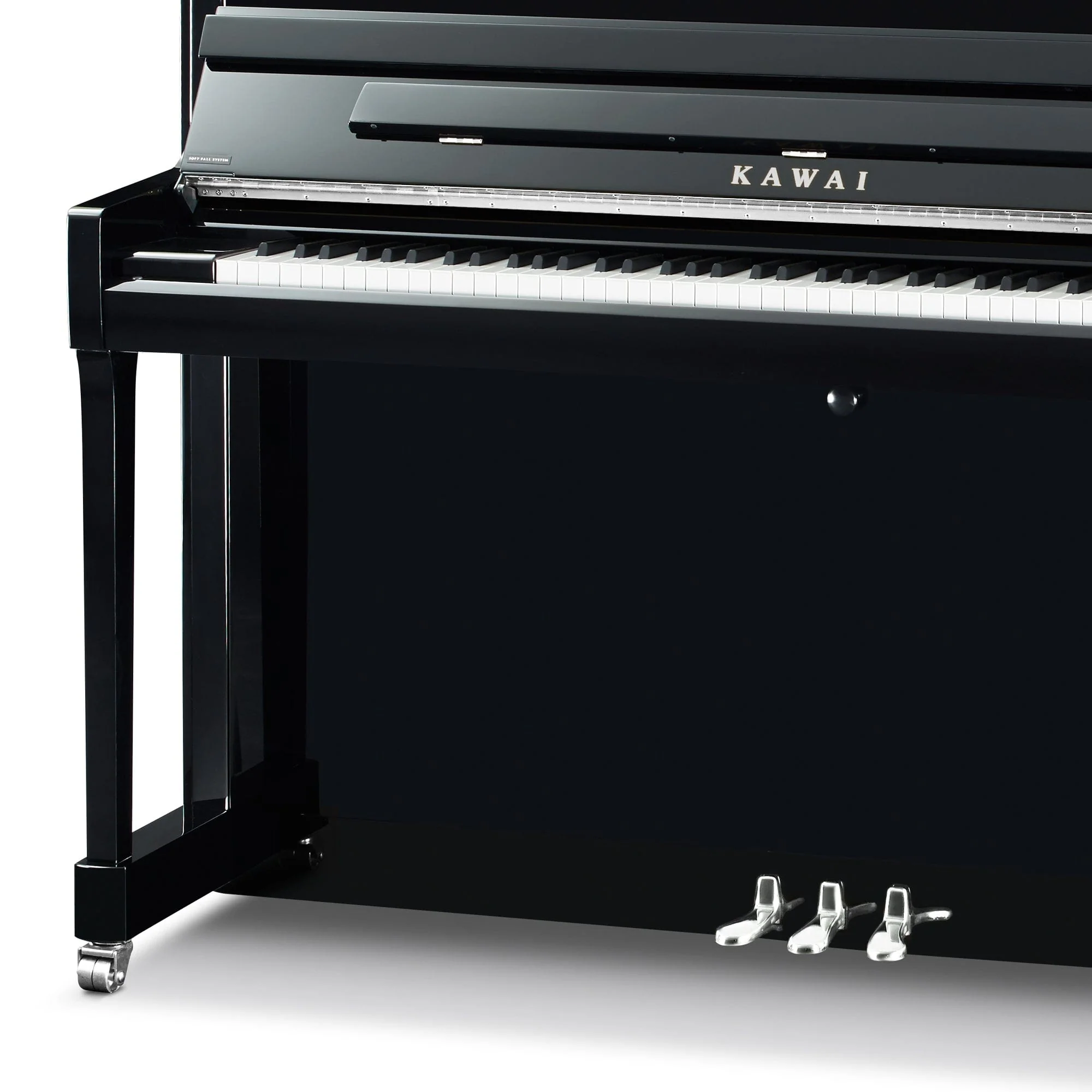 Kawai K300 Upright Piano; Polished Ebony & Silver Fittings - Image 9